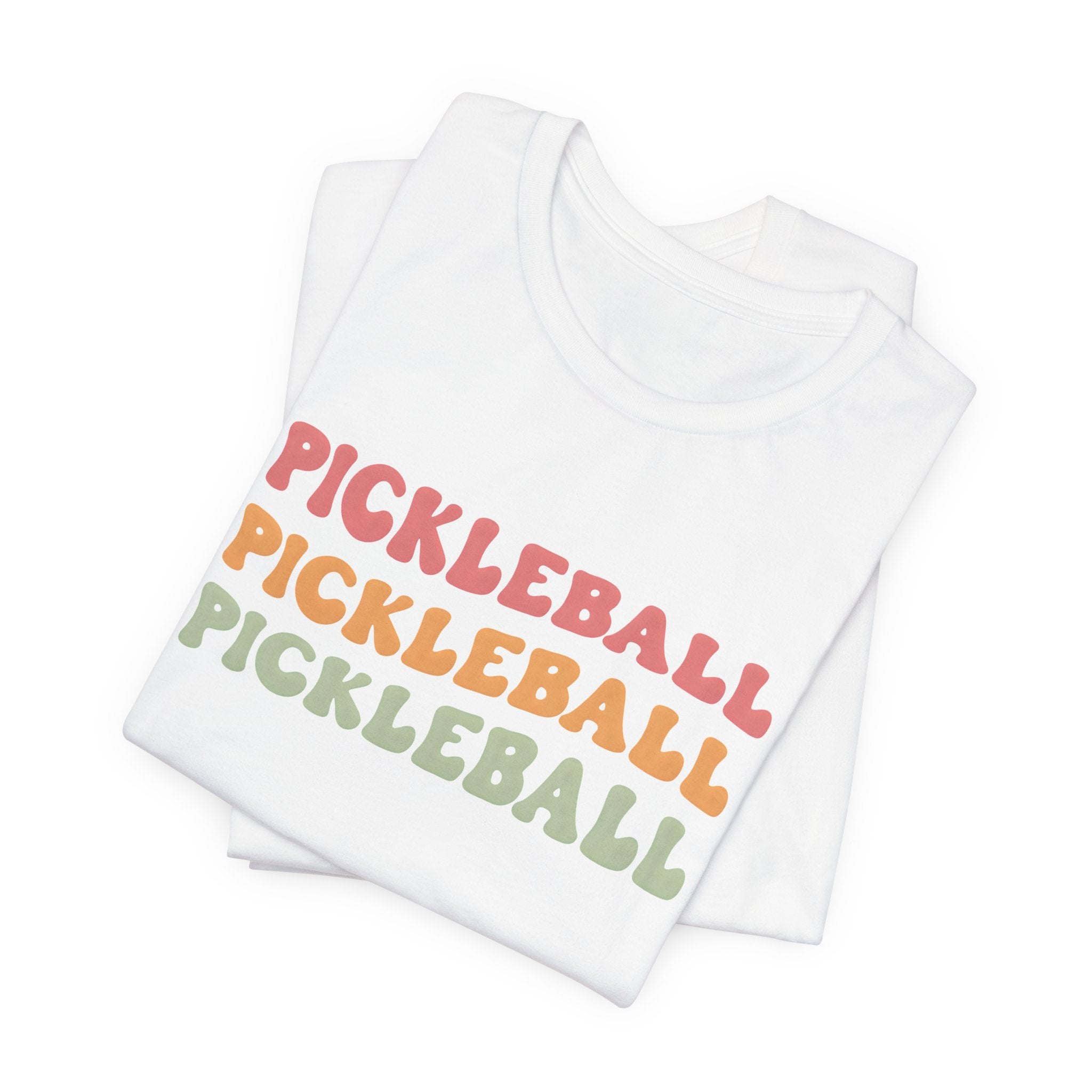 Pickleball Tee — Retro 'PICKLEBALL' Triple-Stack Graphic Shirt