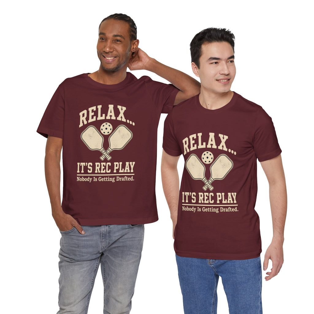 Pickleball T-Shirt — "Relax... It’s Rec Play" Vintage Paddle Tee
