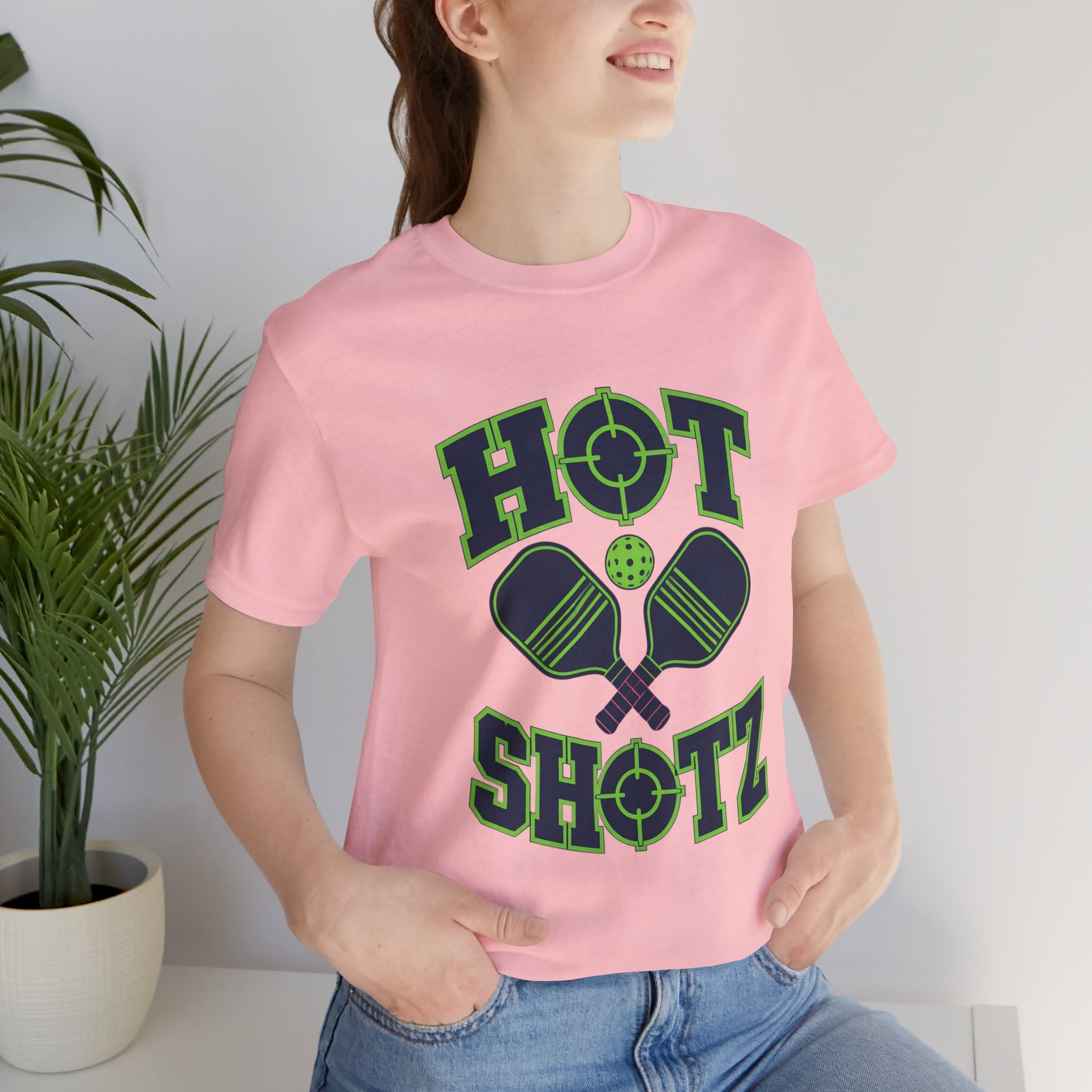 Hot Shotz Pickleball T‑Shirt — Pickleball Paddle Graphic Tee