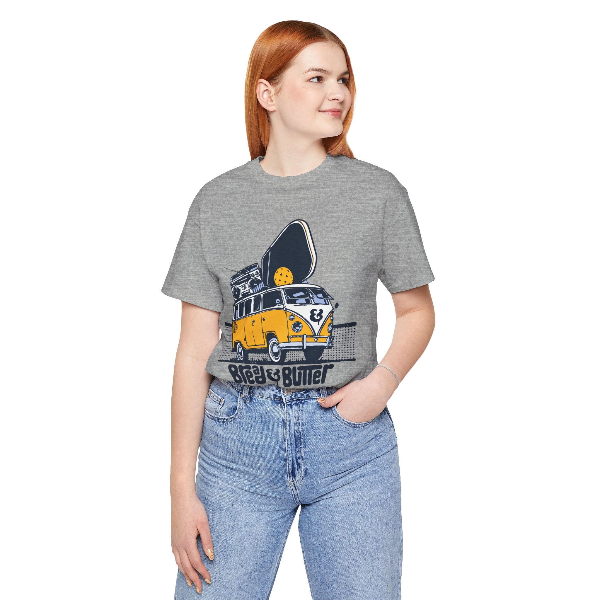 Pickleball Camper Tee — "Bread & Butter" VW Van Design