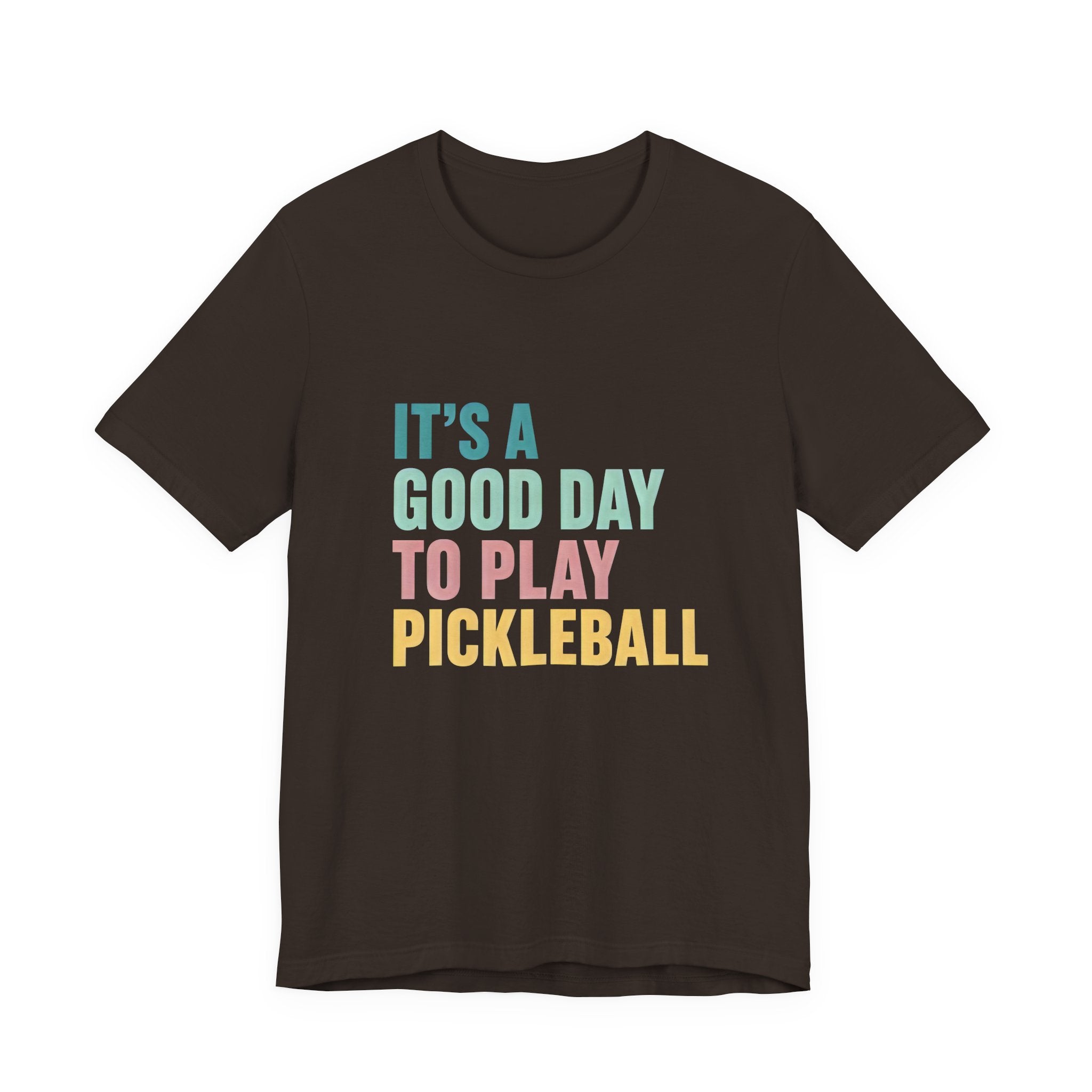 Pickleball Tee — "It's a Good Day to Play Pickleball" Retro Colorblock Shirt