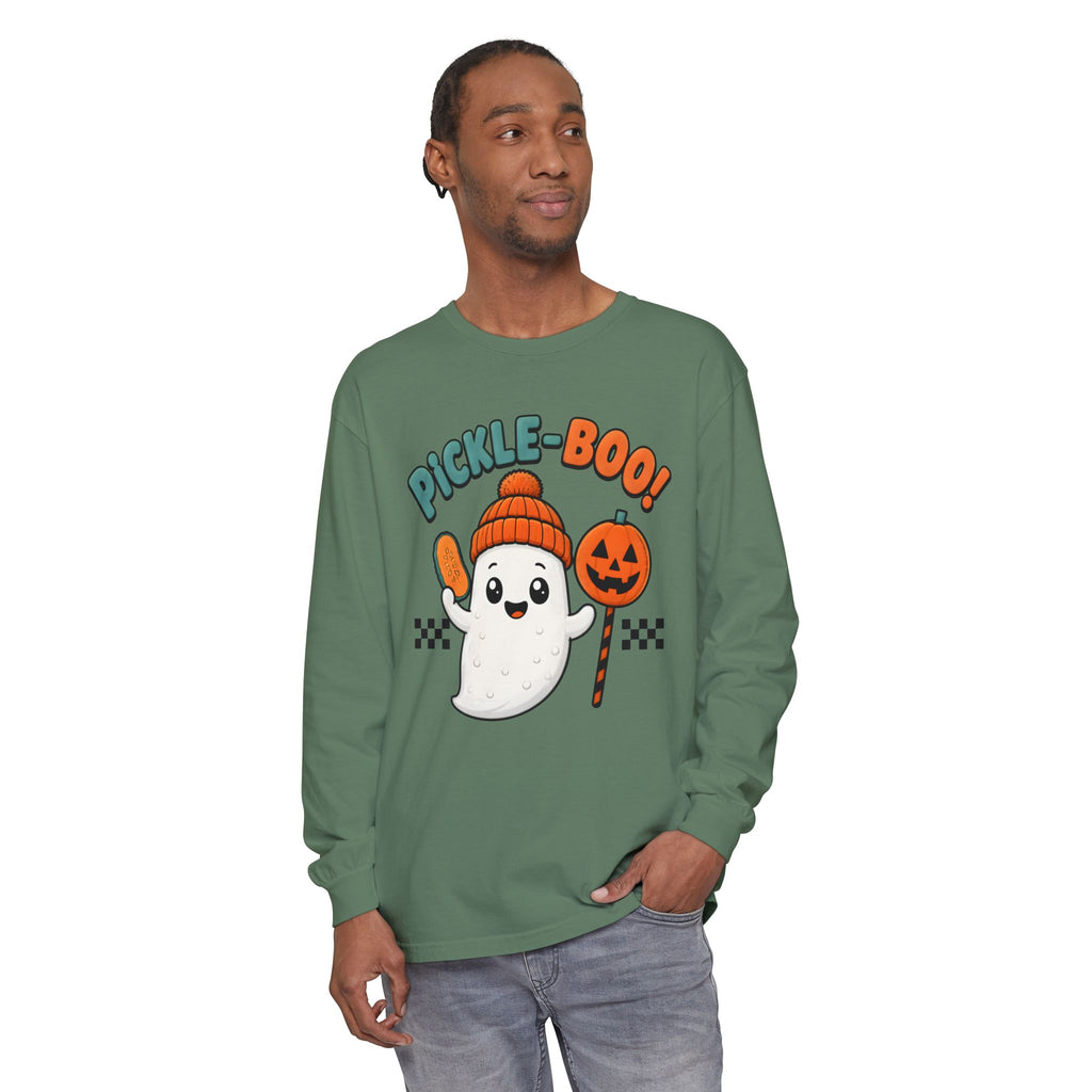 Pickle-Boo! Ghost Halloween Long Sleeve Tee