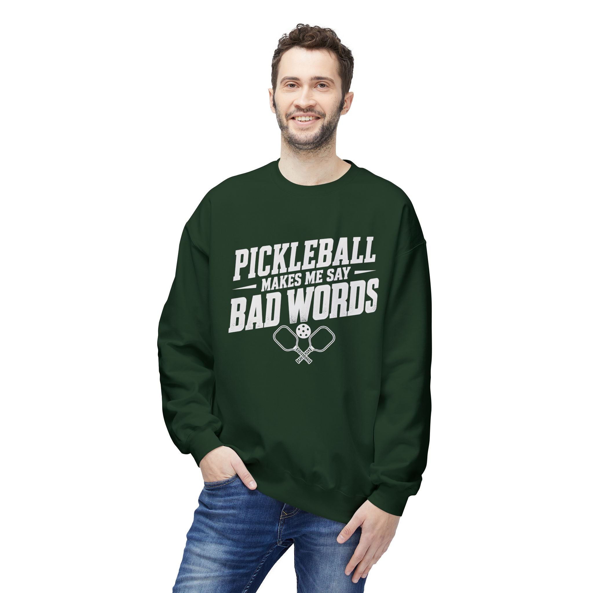 Pickleball Makes Me Say Bad Words Crewneck Sweatshirt