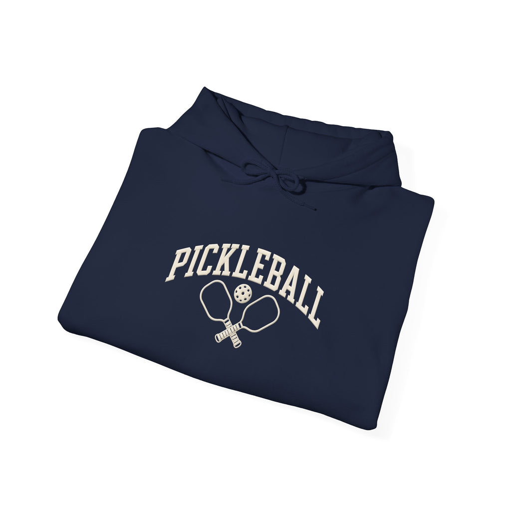 Pickleball Hoodie — Vintage Racket & Ball Graphic Sweatshirt