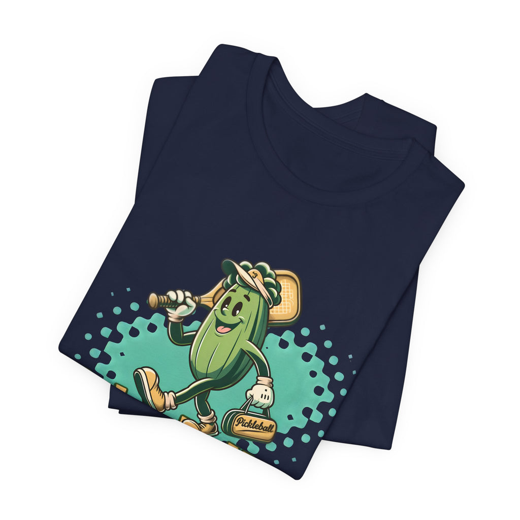 Pickleballer Graphic Tee — Retro Pickle Character Pickleball T‑Shirt