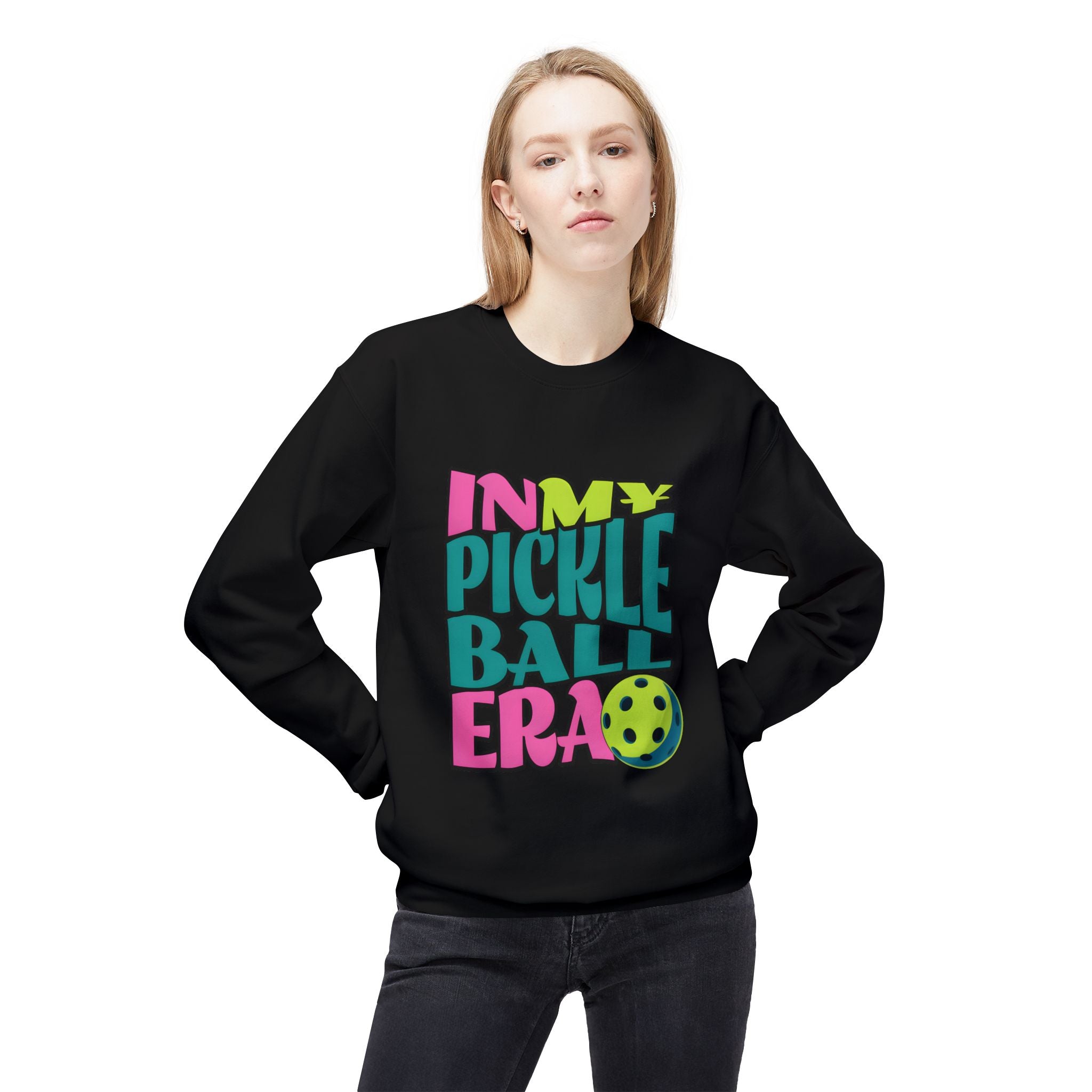 Pickleball Era Crewneck Sweatshirt — "In My Pickleball Era" Colorful Graphic