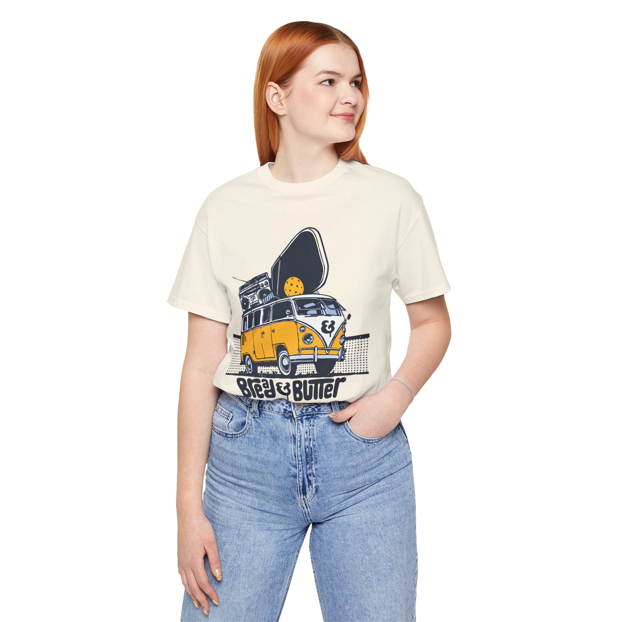 Pickleball Camper Tee — "Bread & Butter" VW Van Design