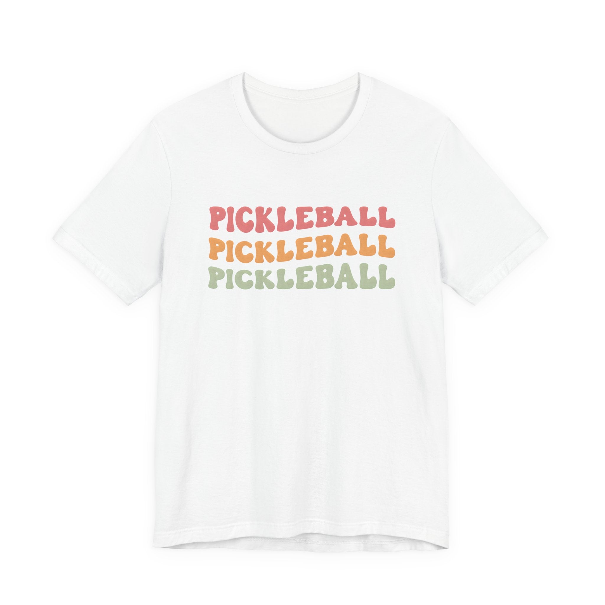 Pickleball Tee — Retro 'PICKLEBALL' Triple-Stack Graphic Shirt