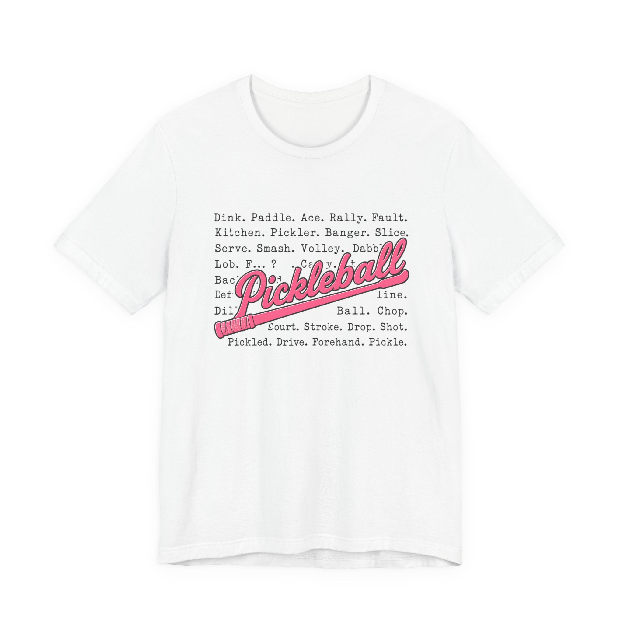 Pickleball Tee — Retro Pink Script Graphic Shirt