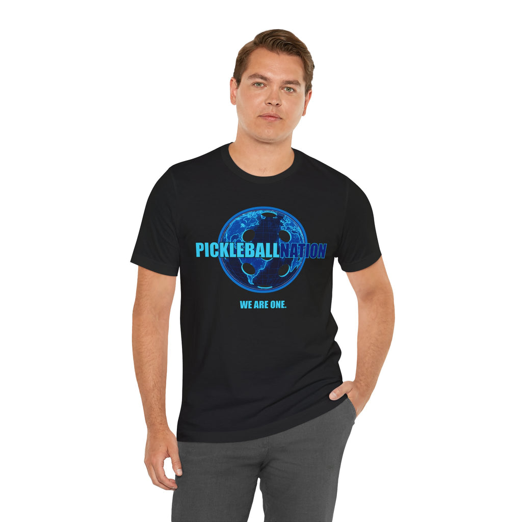 Pickleball Nation Tee — "We Are One" Globe Graphic T-Shirt