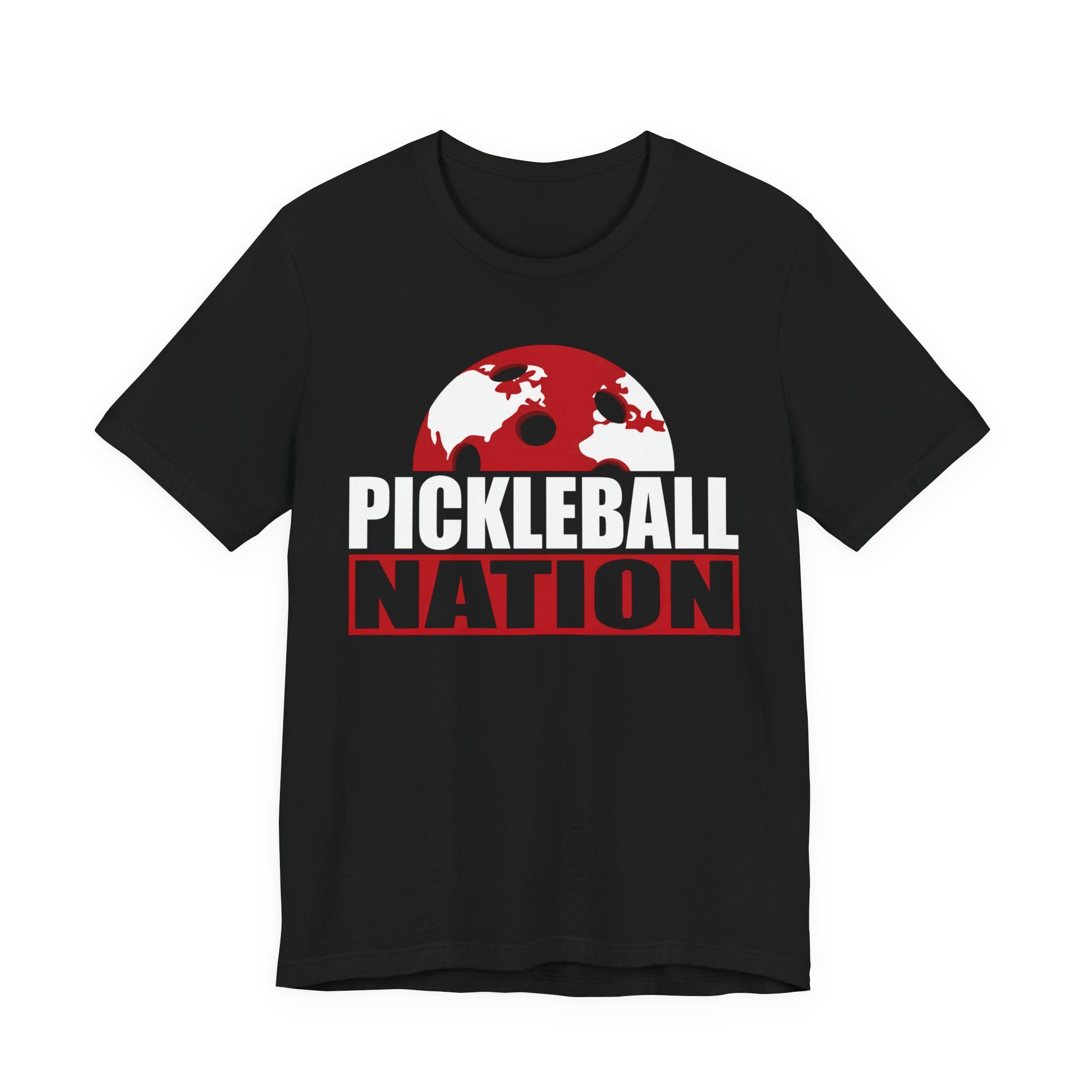 Pickleball Nation T‑Shirt – Bold Red & White Graphic Tee for Players and Fans