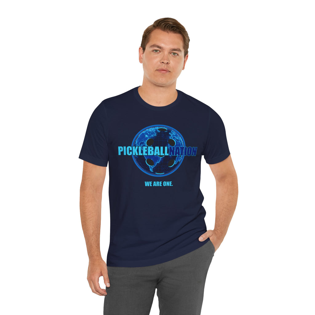 Pickleball Nation Tee — "We Are One" Globe Graphic T-Shirt