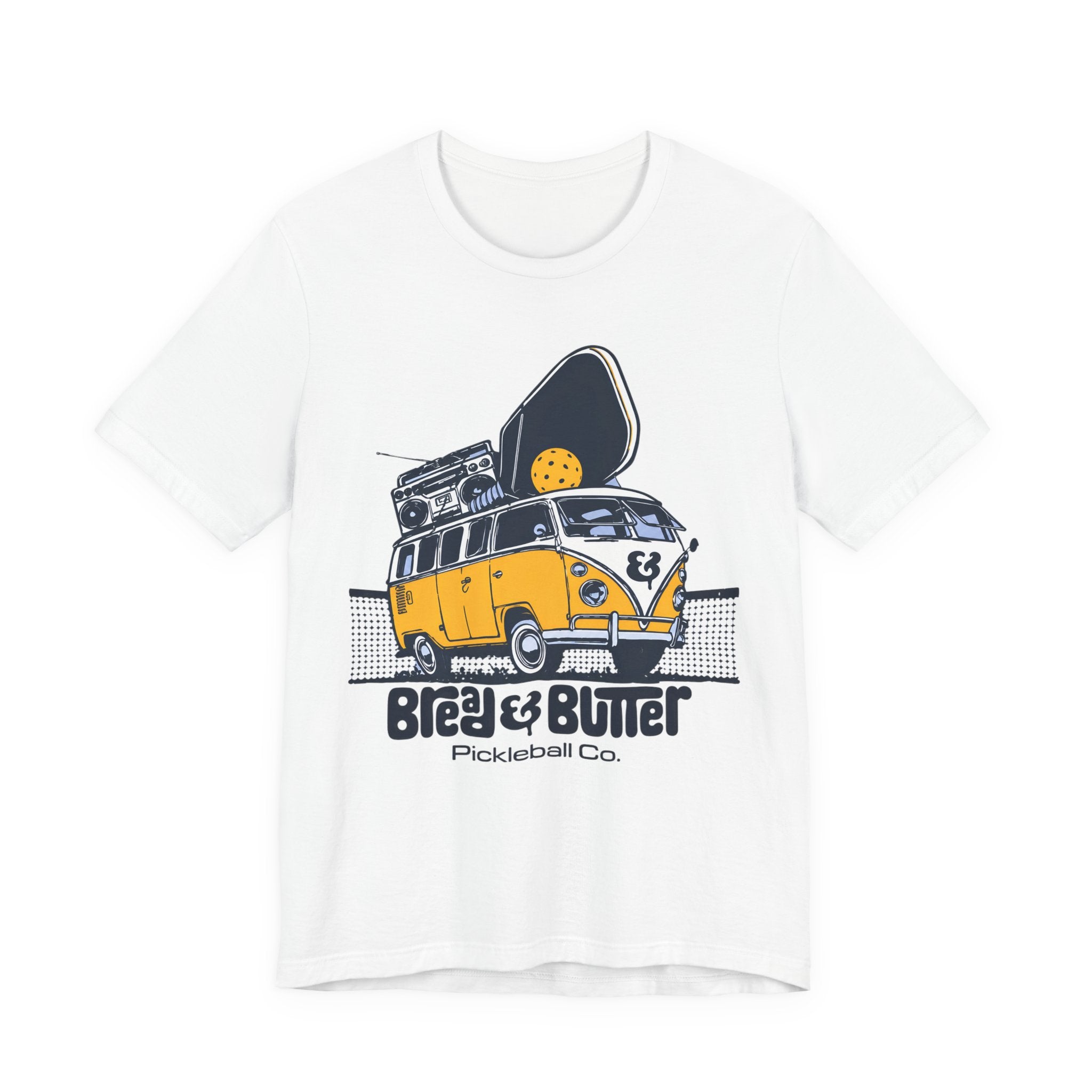 Pickleball Camper Tee — "Bread & Butter" VW Van Design