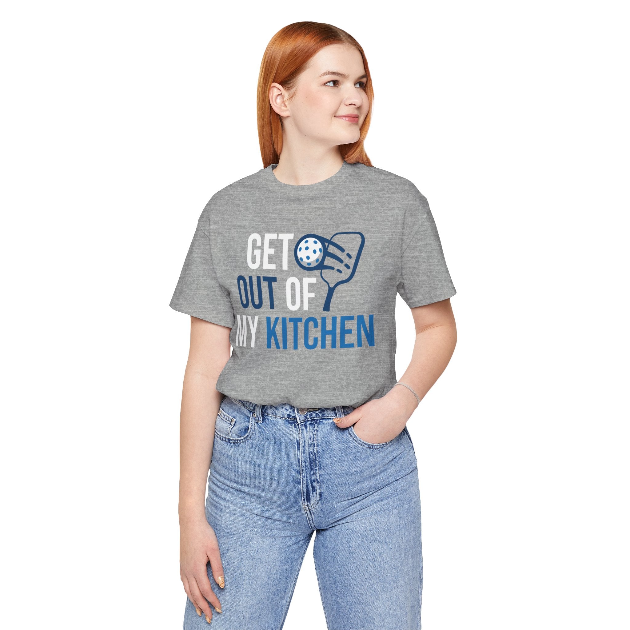 Get Out of My Kitchen Pickleball T‑Shirt – Funny Court & Kitchen Play Tee