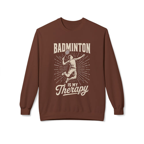 Badminton Is My Therapy Crewneck Sweatshirt