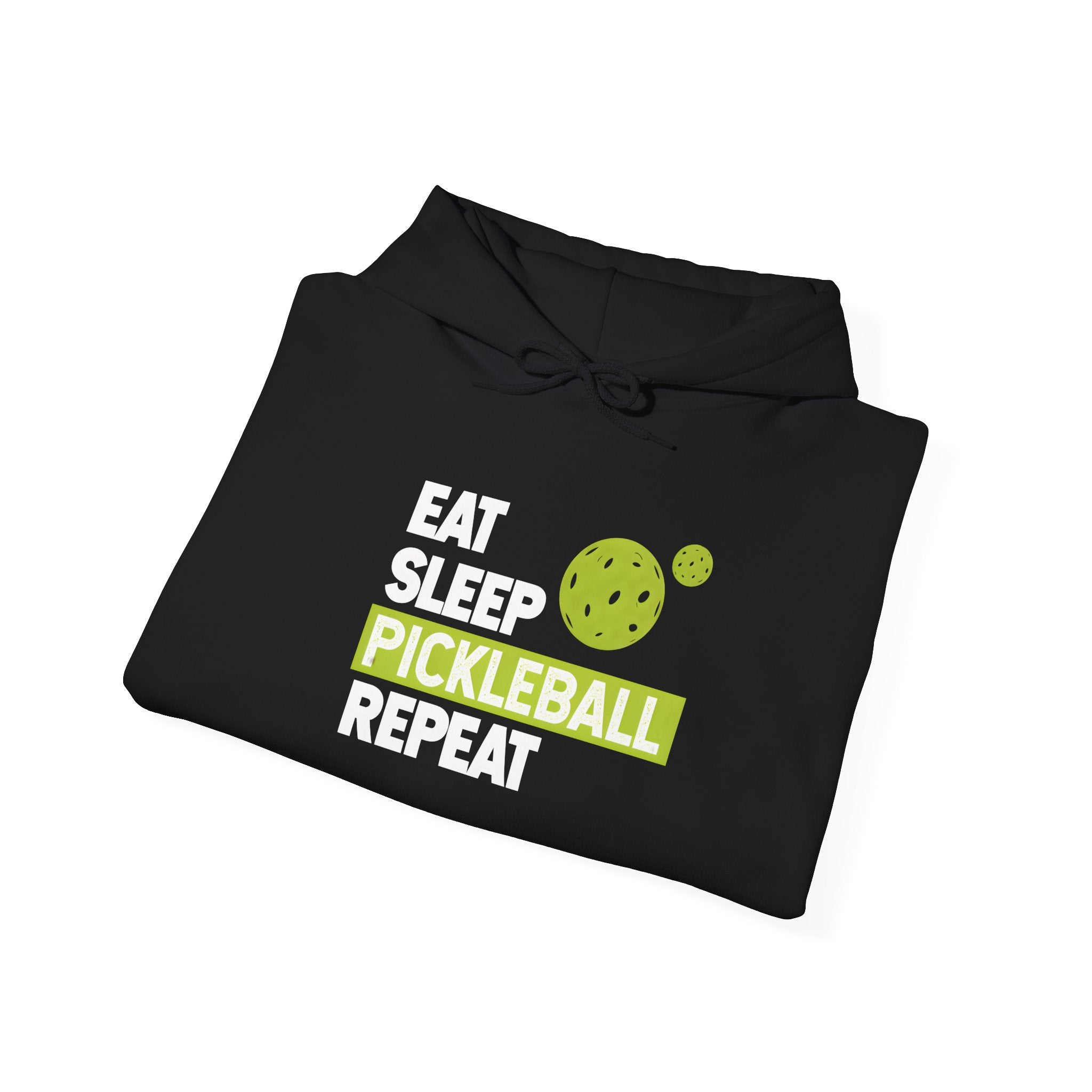 Pickleball Hoodie - "Eat Sleep Pickleball Repeat" Pullover for Players & Fans