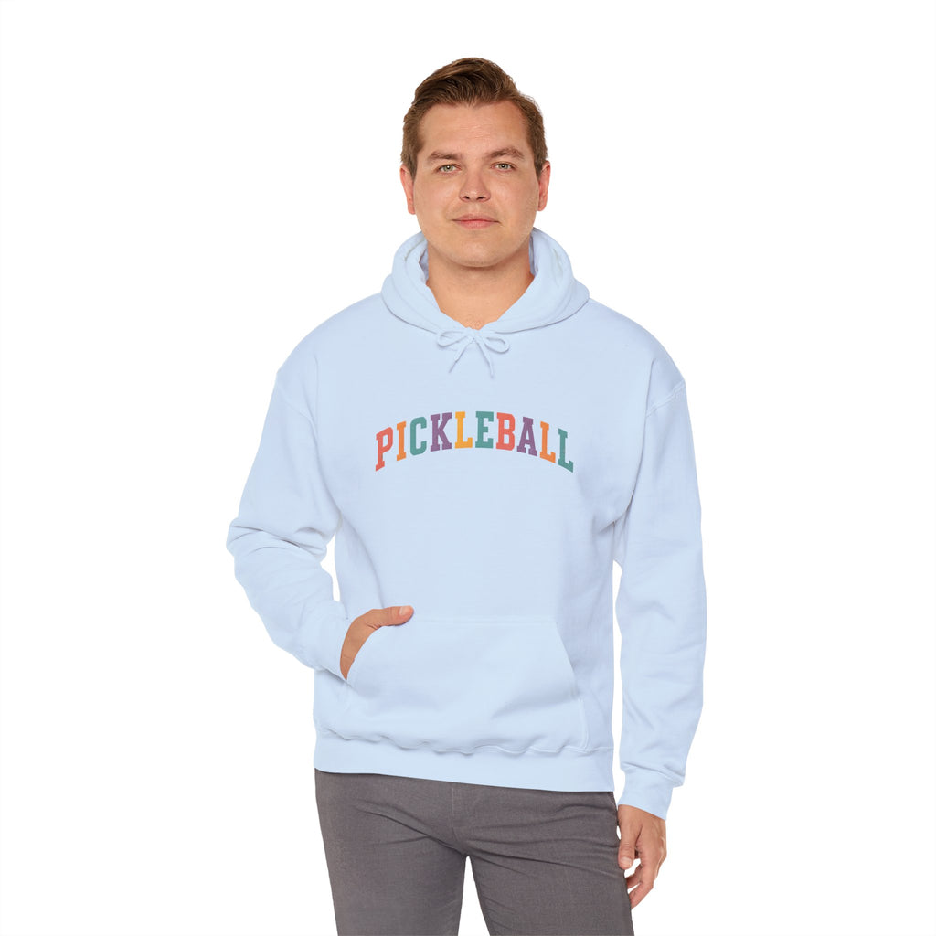 Pickleball Rainbow Hoodie — Colorful Pickleball Pullover for Players & Fans