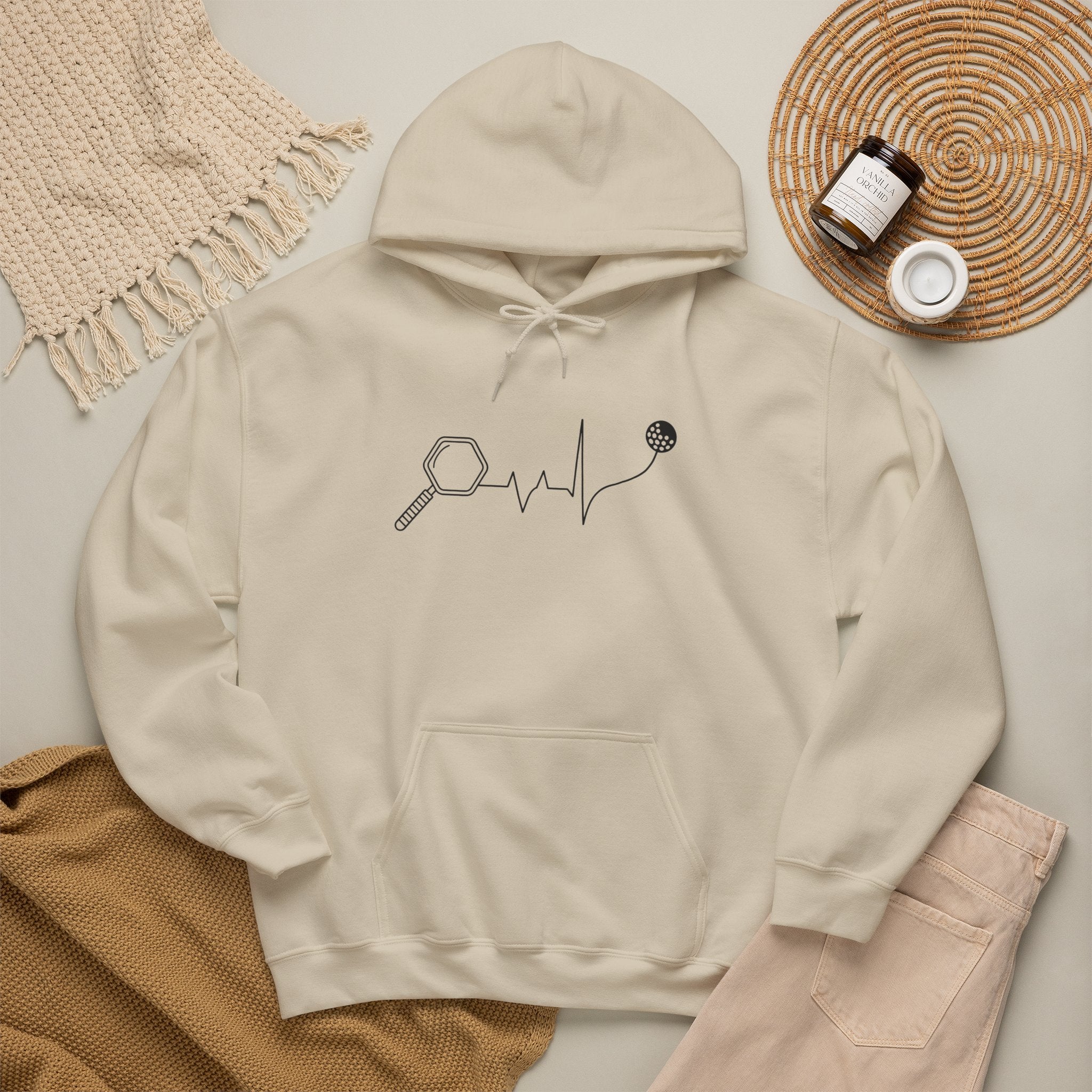 Microscope Heartbeat Hoodie — Science Lover Lab Tech Sweatshirt