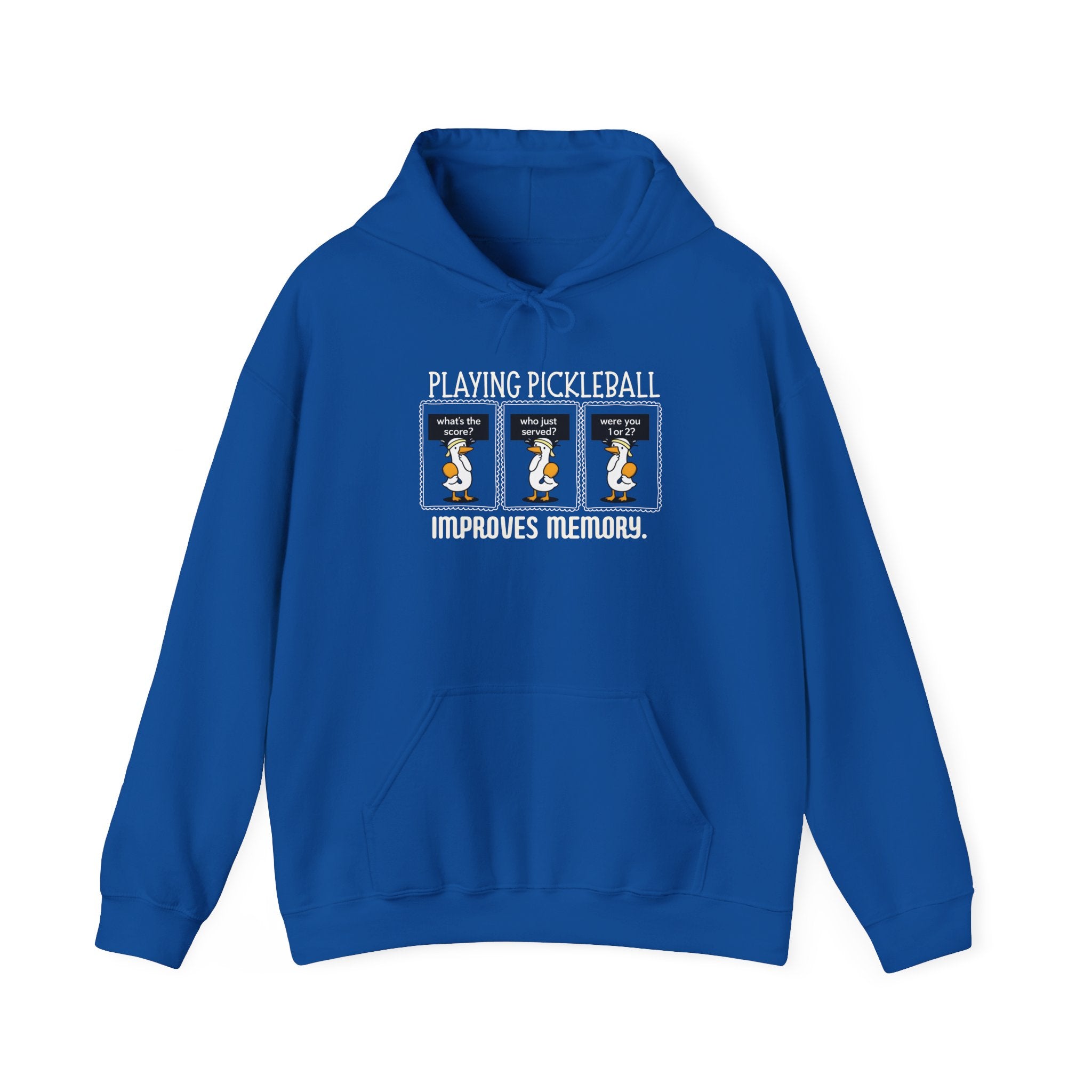 Pickleball Hoodie — "Playing Pickleball Improves Memory" Funny Sports Pullover