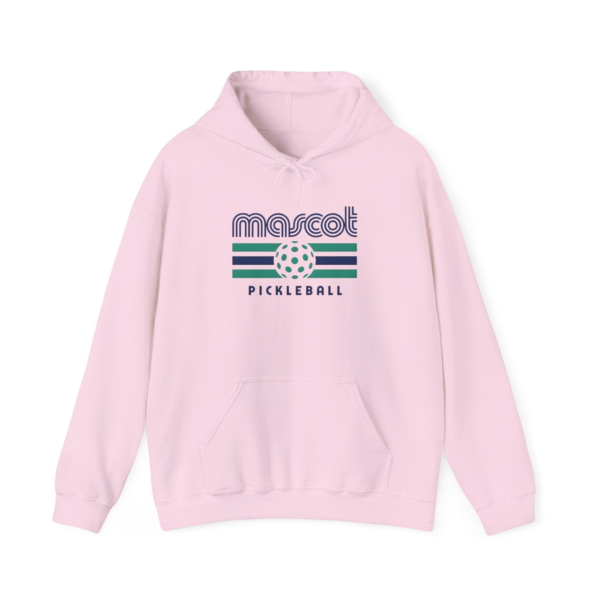 Mascot Pickleball Hoodie — Retro Striped Pickleball Pullover