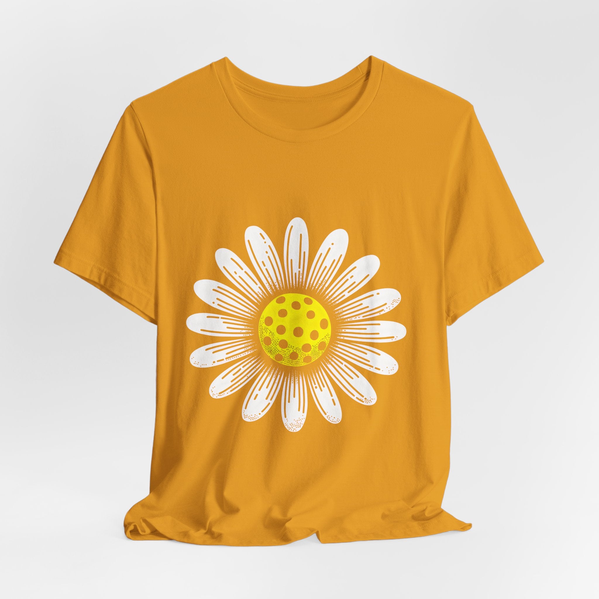 Daisy Graphic Tee — Retro Yellow Center Flower Shirt
