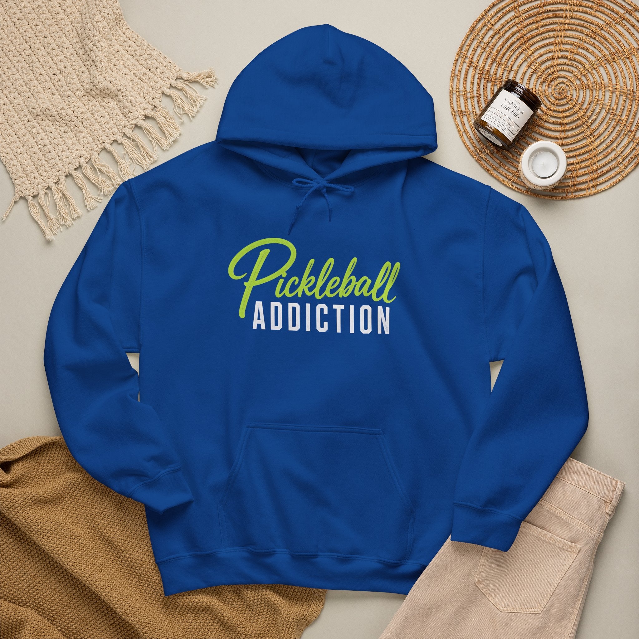 Pickleball Addiction Hoodie - Pickleball Sports Pullover for Players & Fans