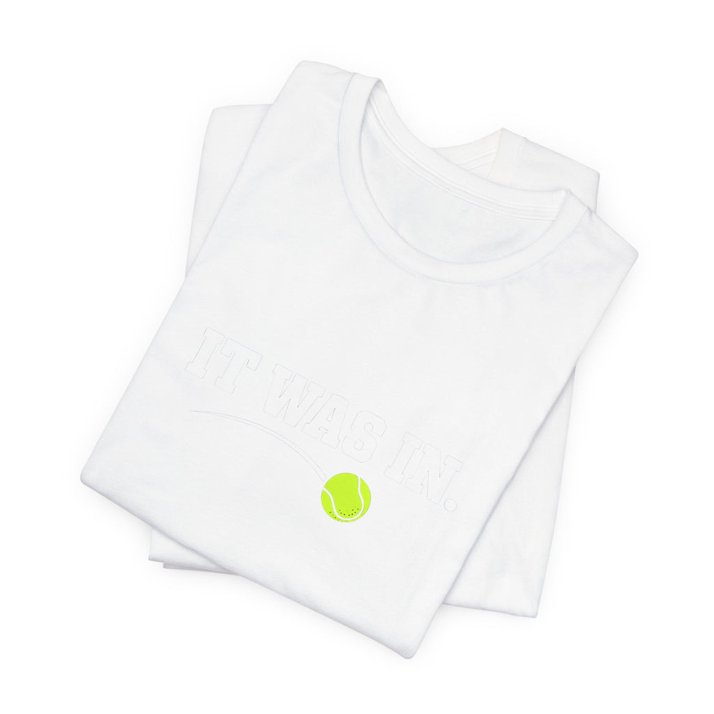 Tennis Minimalist Tee — Neon Tennis Ball Graphic Shirt
