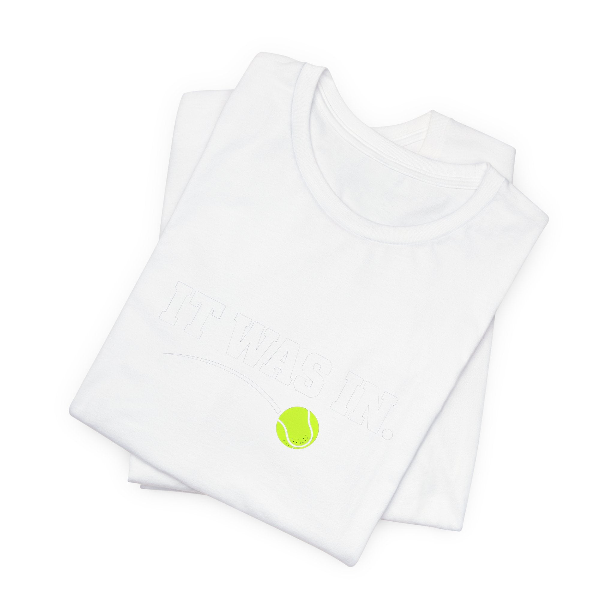Tennis Minimalist Tee — Neon Tennis Ball Graphic Shirt
