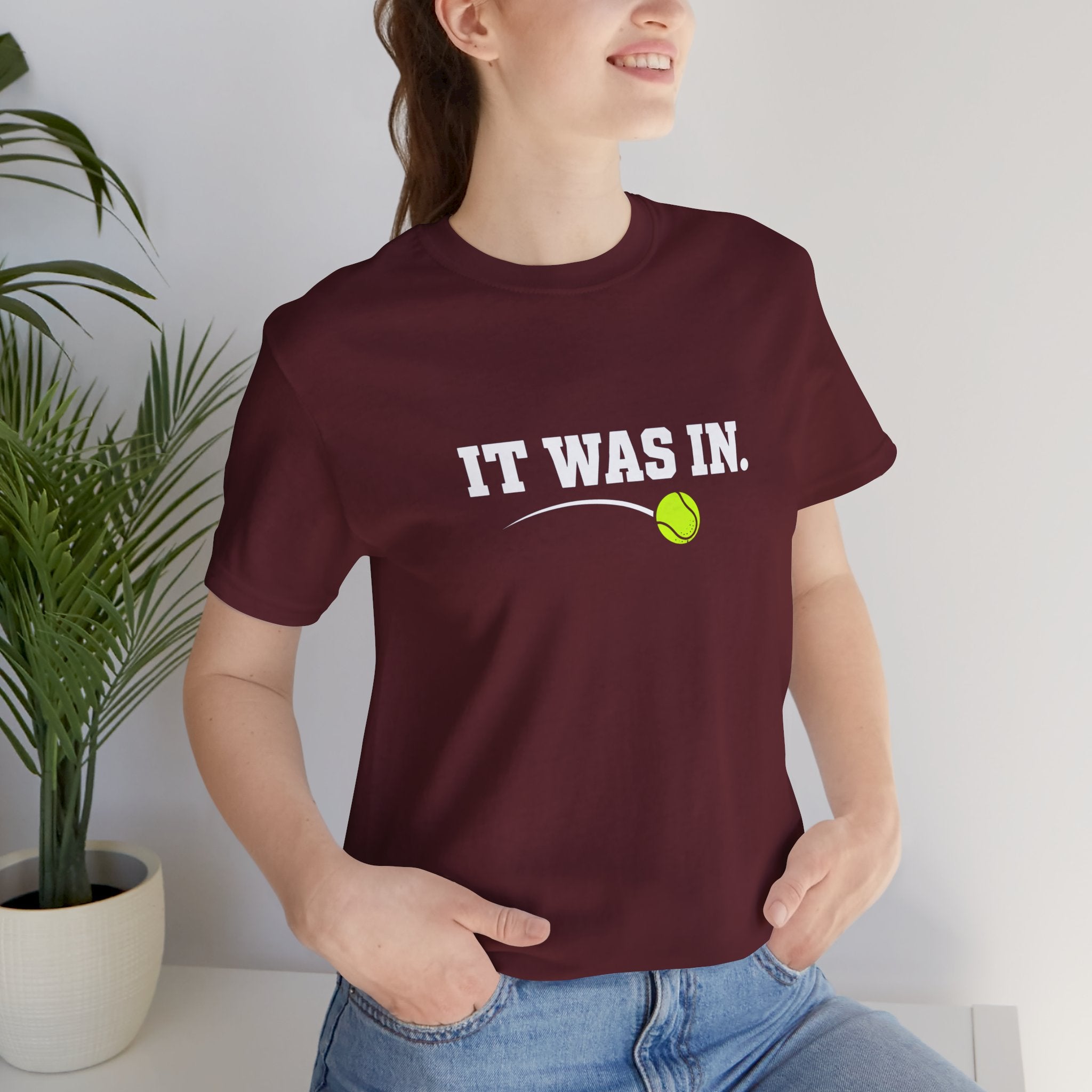 Tennis Minimalist Tee — Neon Tennis Ball Graphic Shirt
