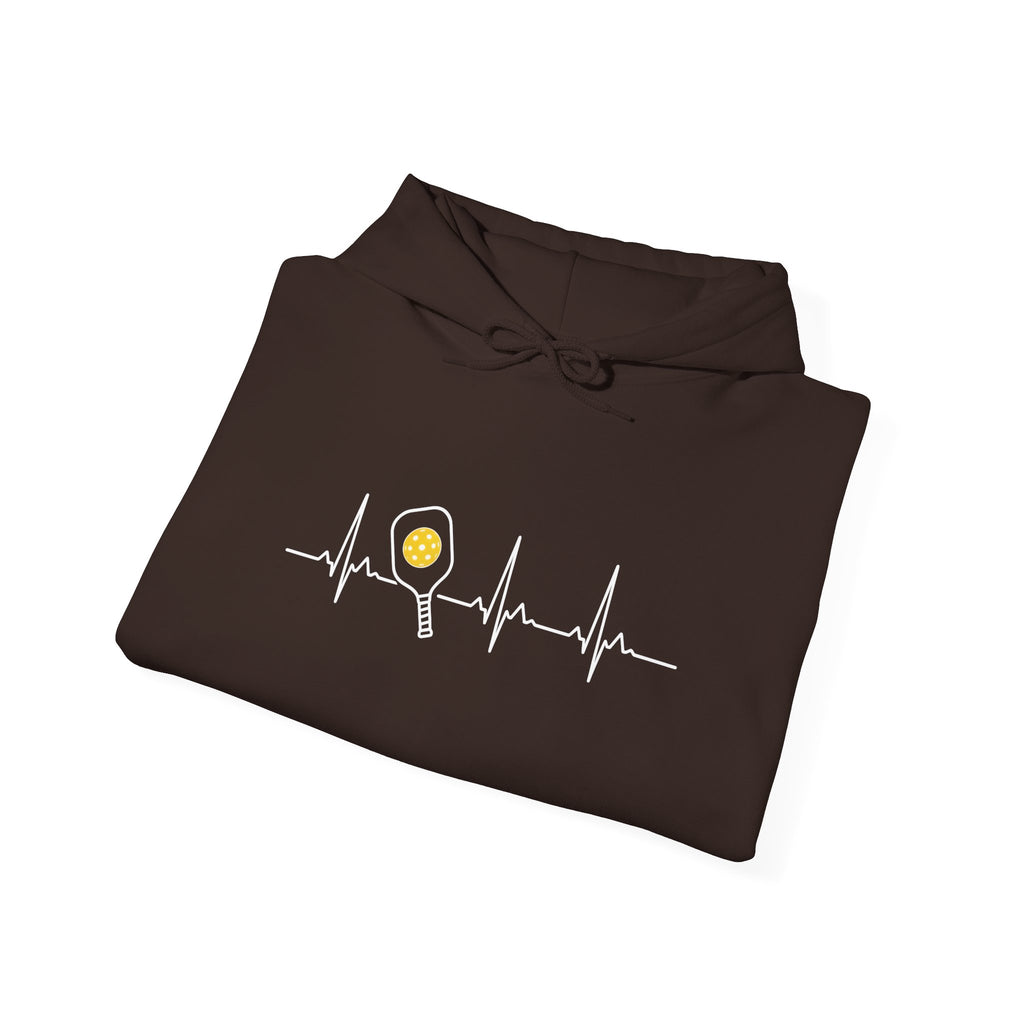 Hoodie — Minimal Tiny Sun Chest Graphic, Casual Cozy Pullover