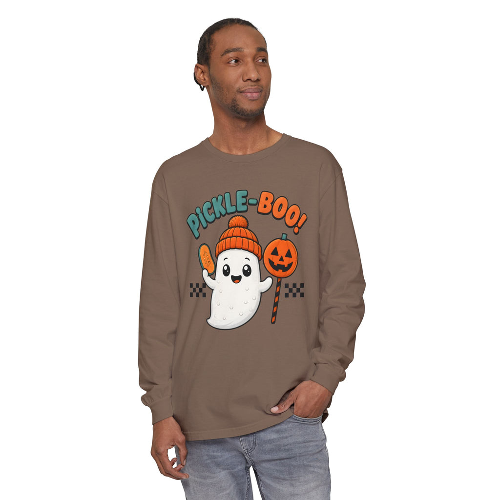 Pickle-Boo! Ghost Halloween Long Sleeve Tee