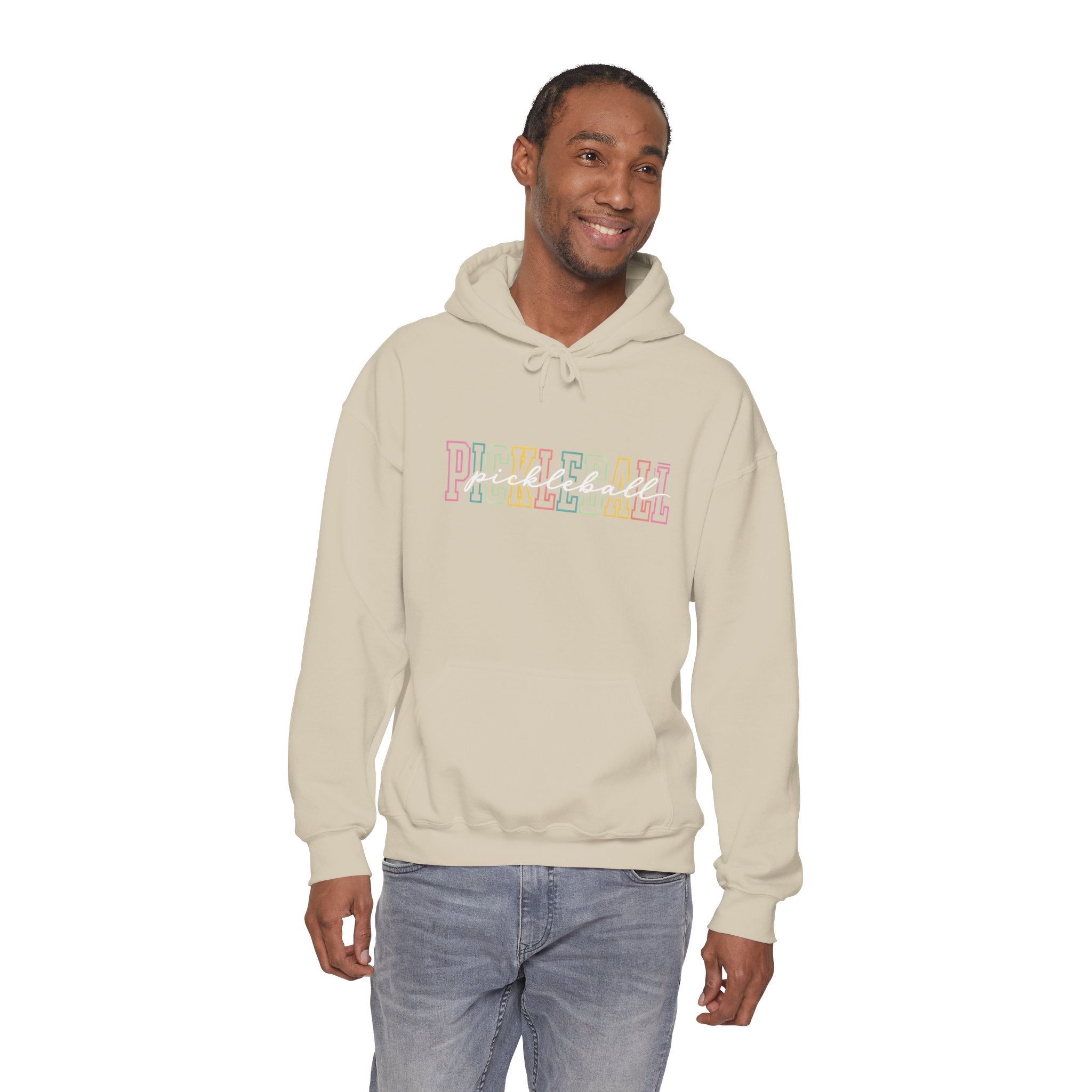 Pickleball Pastel Hoodie – Colorful Retro Text Pickleball Pullover