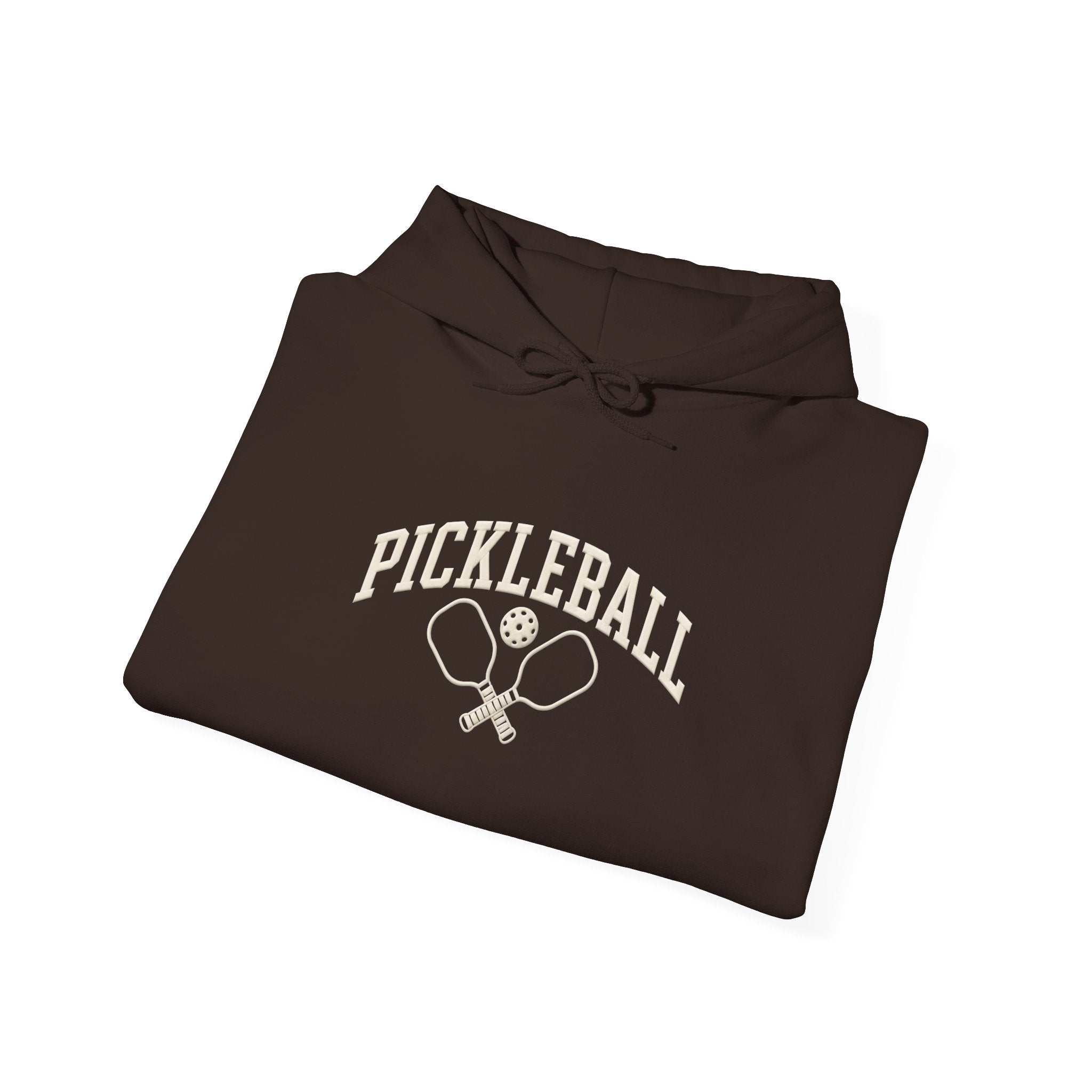 Pickleball Hoodie — Vintage Racket & Ball Graphic Sweatshirt