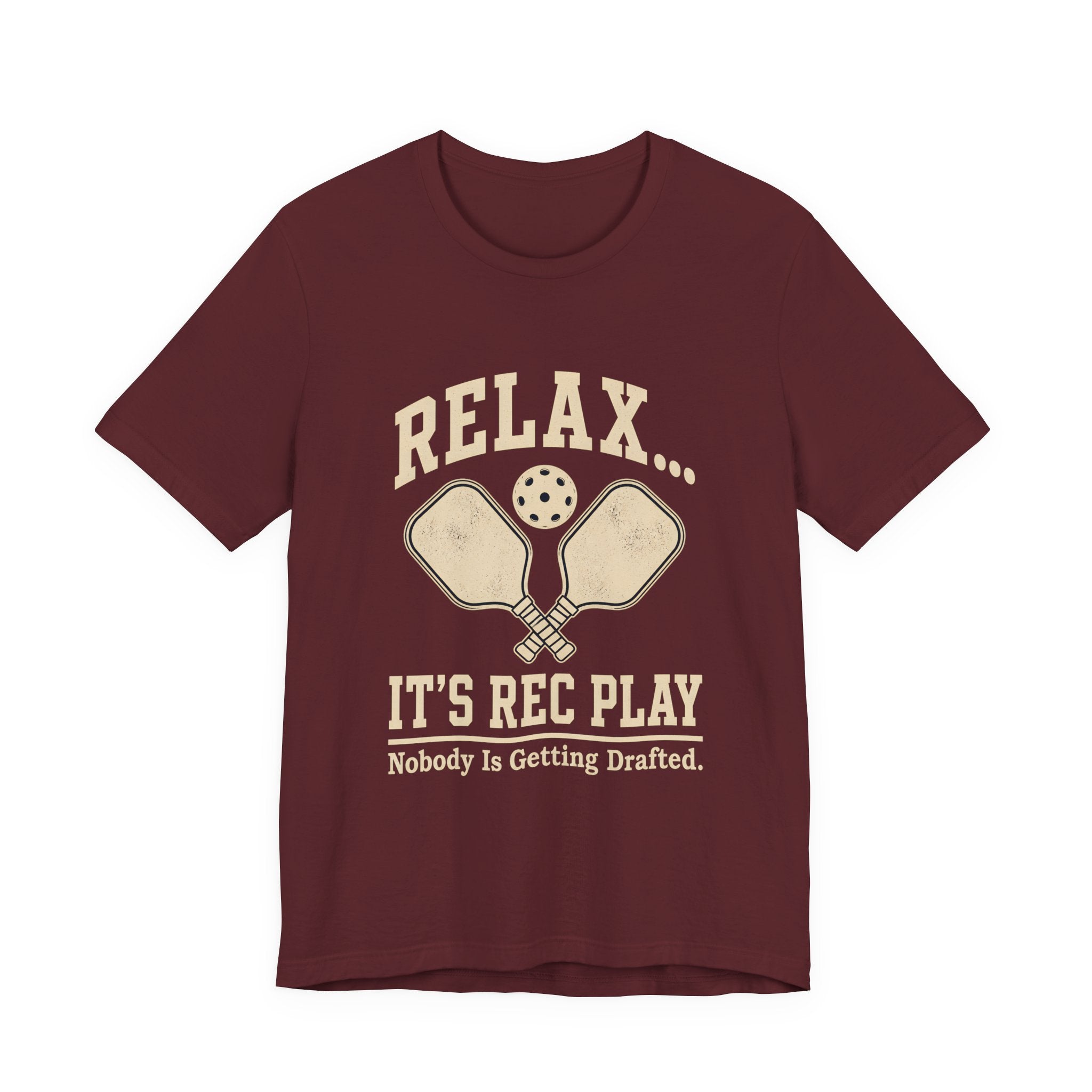 Pickleball T-Shirt — "Relax... It’s Rec Play" Vintage Paddle Tee
