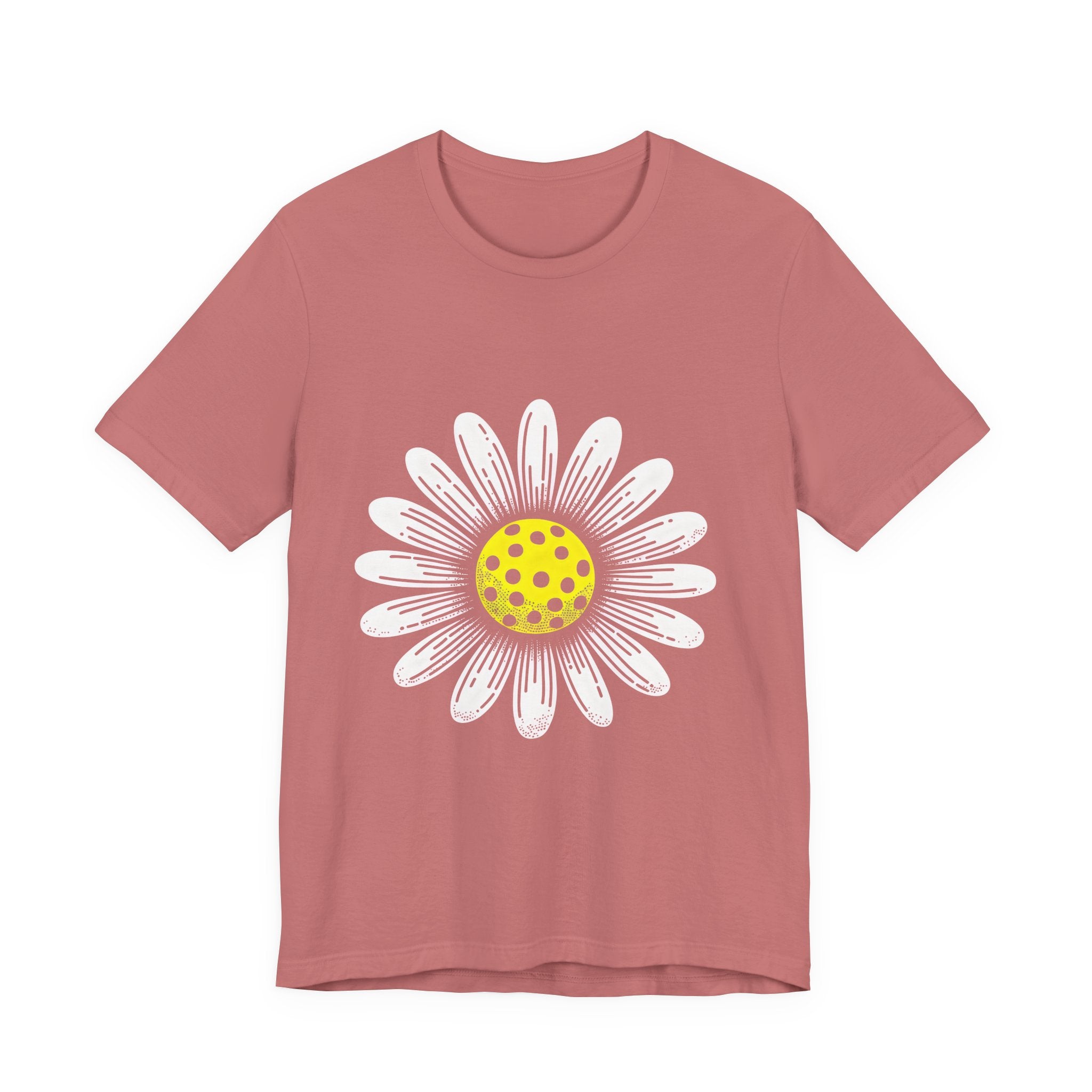 Daisy Graphic Tee — Retro Yellow Center Flower Shirt