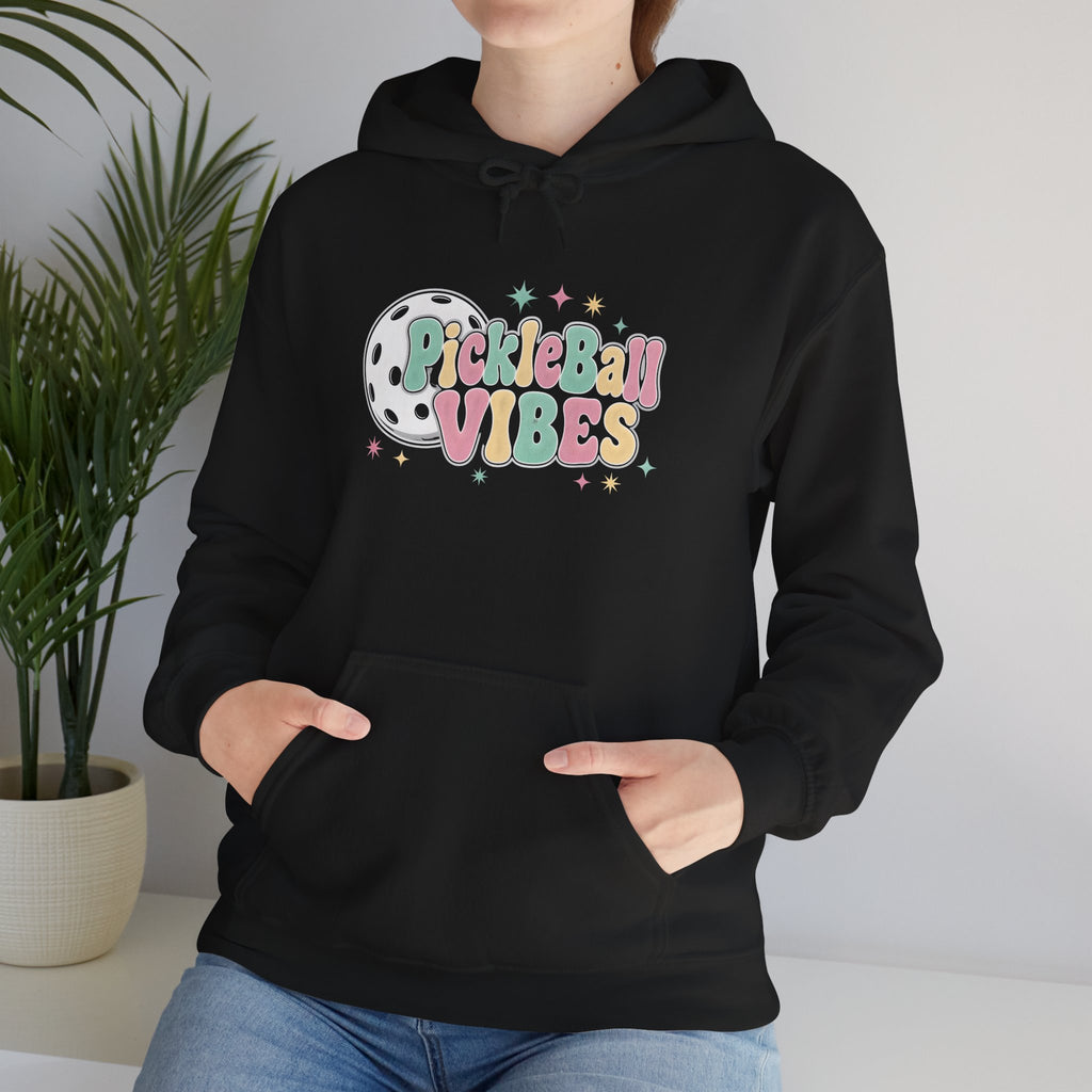 Pickleball Vibes Hoodie — Retro Pastel Pickleball Graphic Sweatshirt