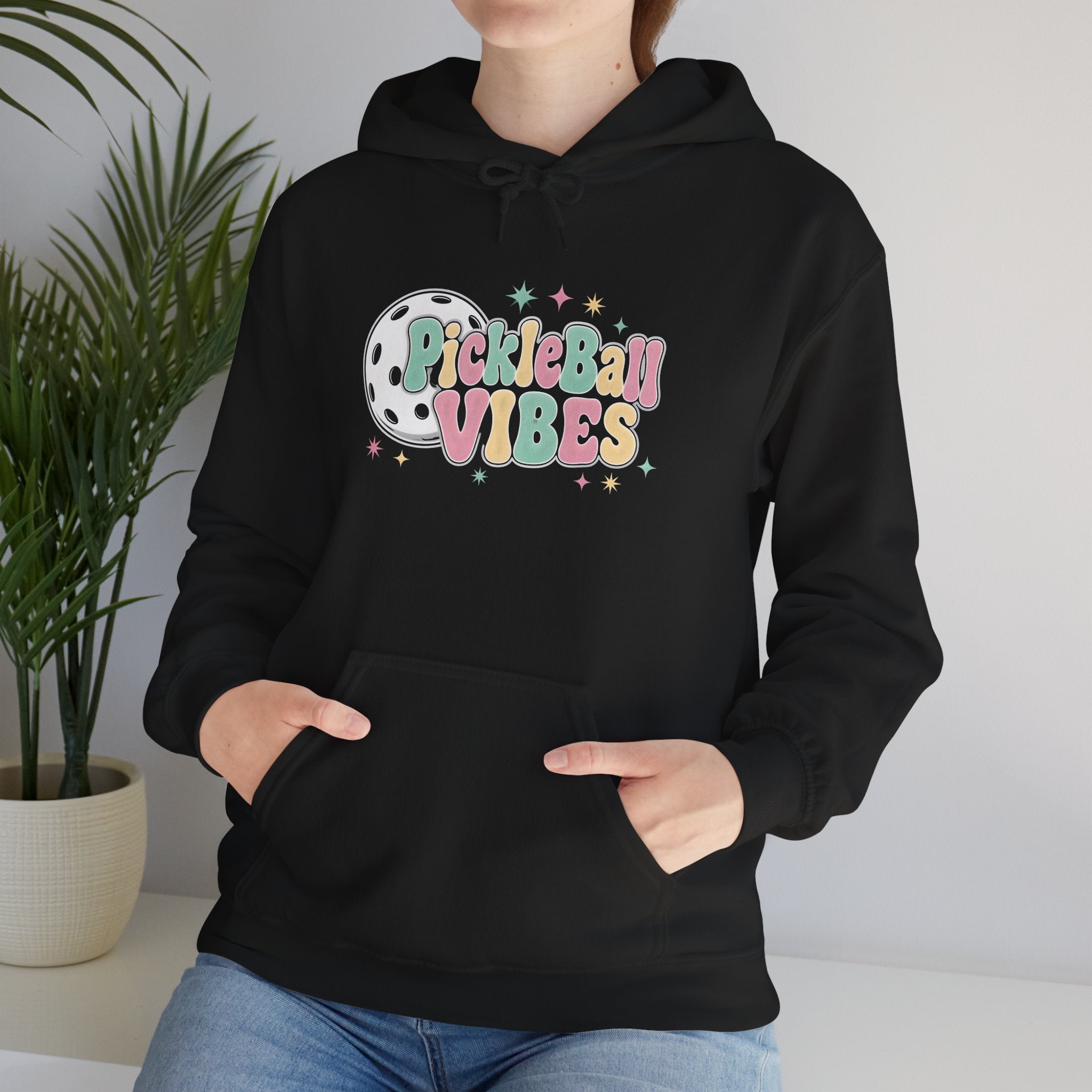 Pickleball Vibes Hoodie — Retro Pastel Pickleball Graphic Sweatshirt
