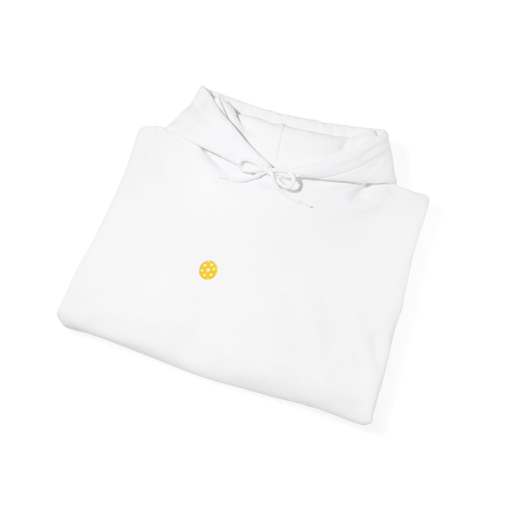 Hoodie — Minimal Tiny Sun Chest Graphic, Casual Cozy Pullover