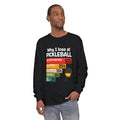 Pickleball Humor Long Sleeve Tee — "My Team Partner 51%" Statistic Graphic
