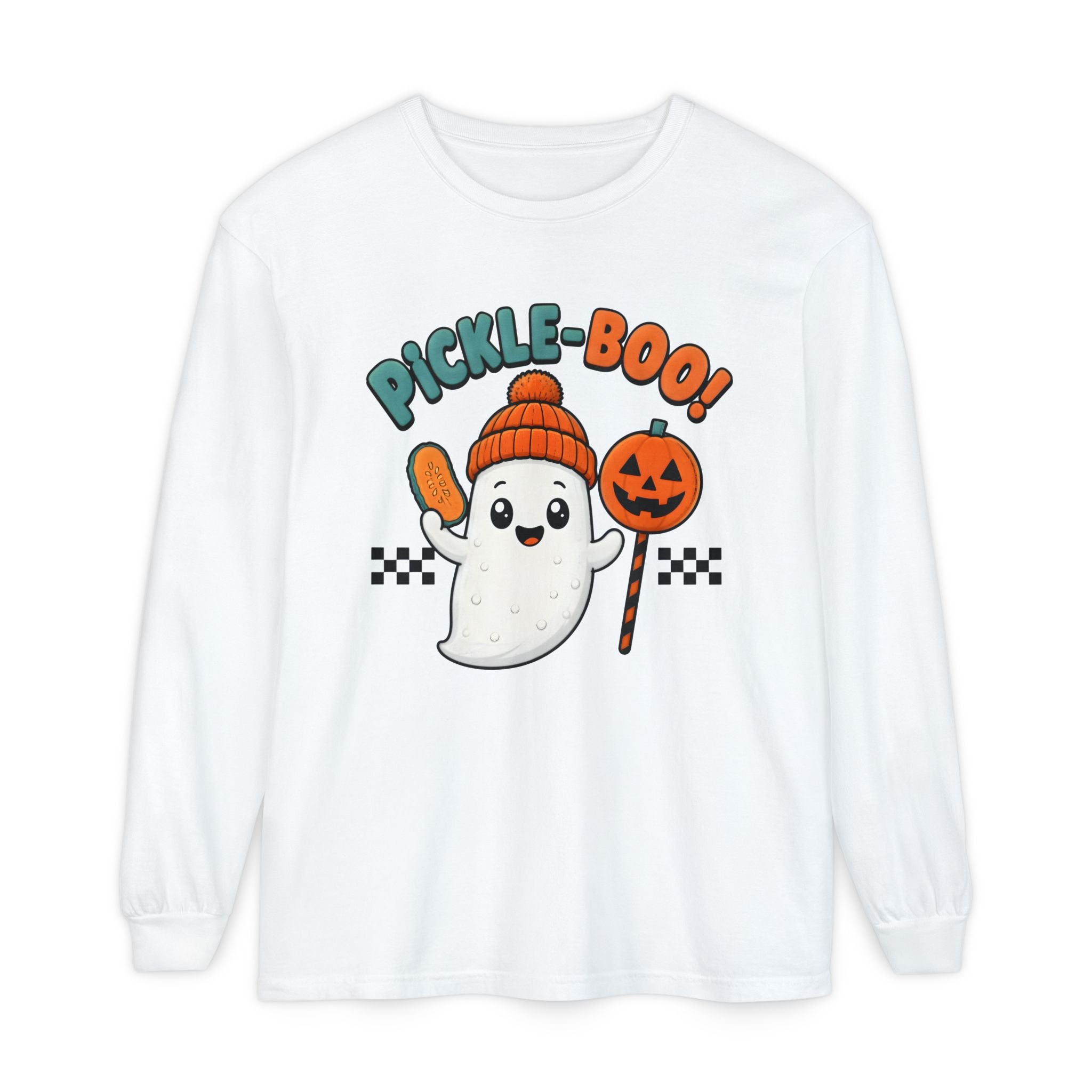 Pickle-Boo! Ghost Halloween Long Sleeve Tee