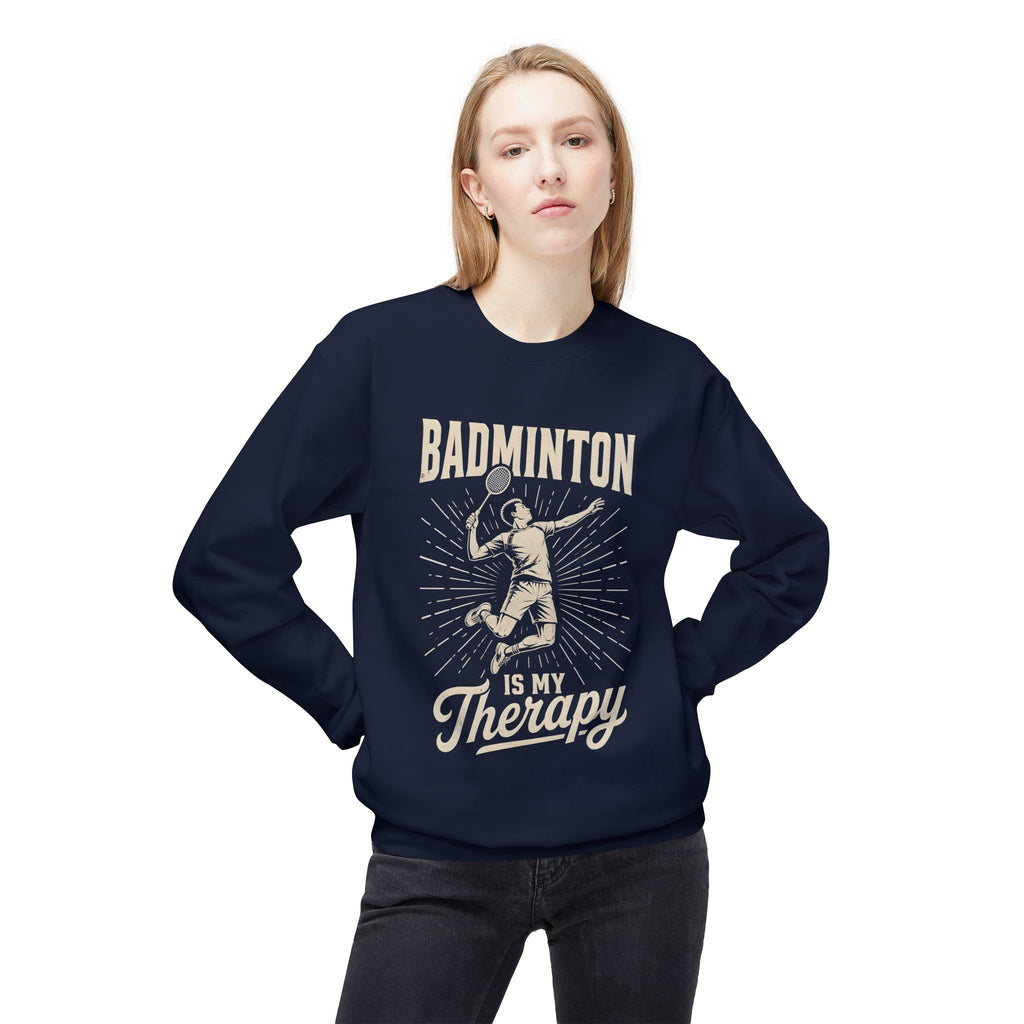 Badminton Is My Therapy Crewneck Sweatshirt