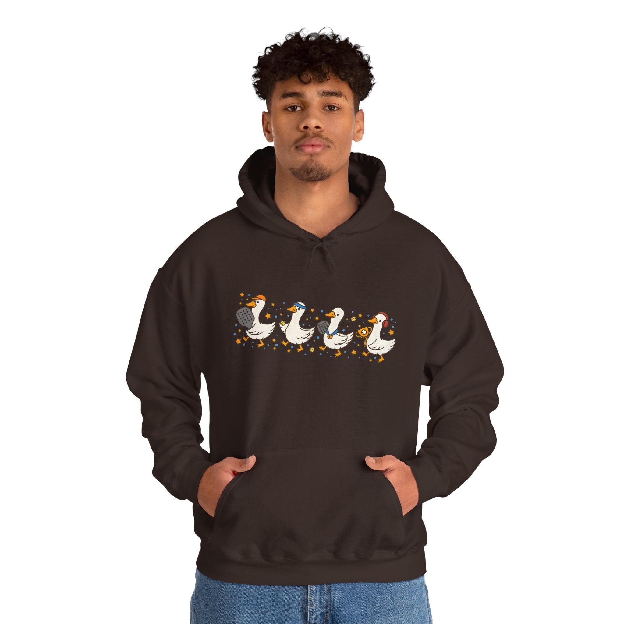 Halloween Duck Lineup Hoodie — Cute Trick-or-Treating Ducks Pullover