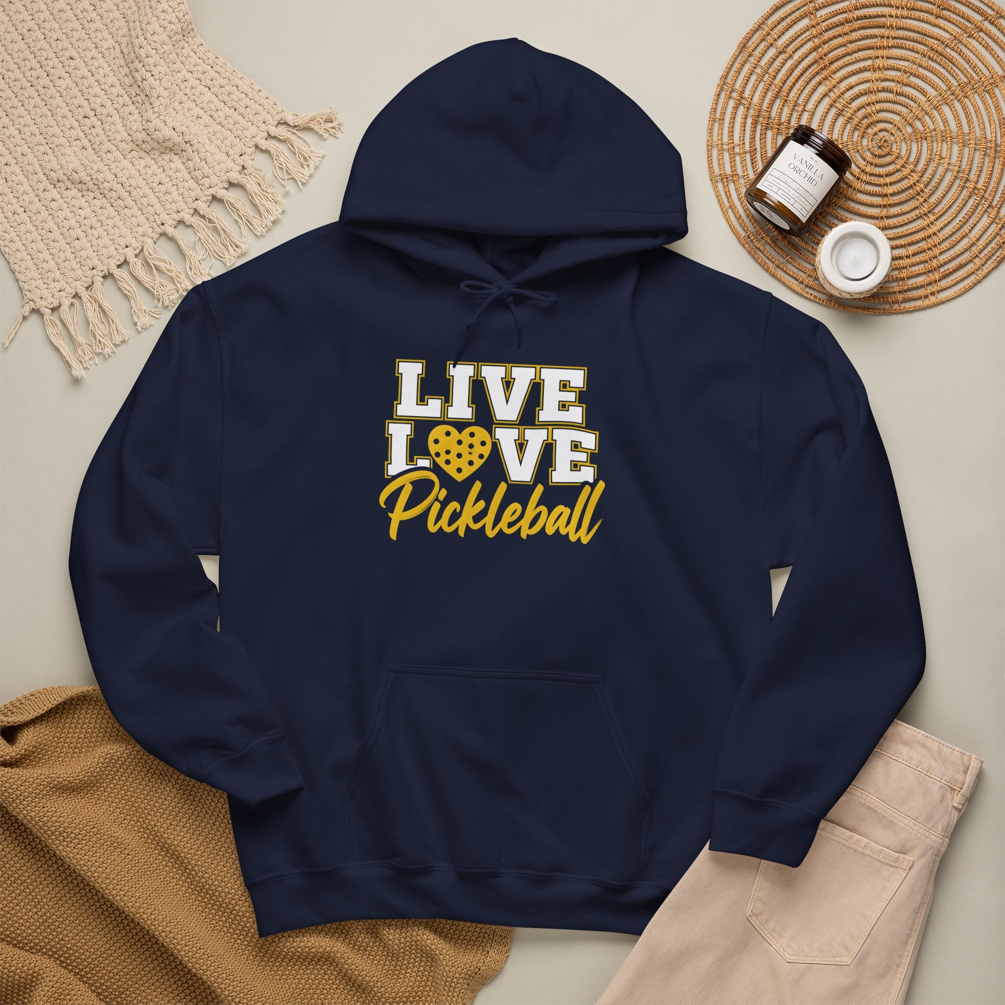 Live Love Pickleball Hoodie — Pickleball Player Gift Pullover