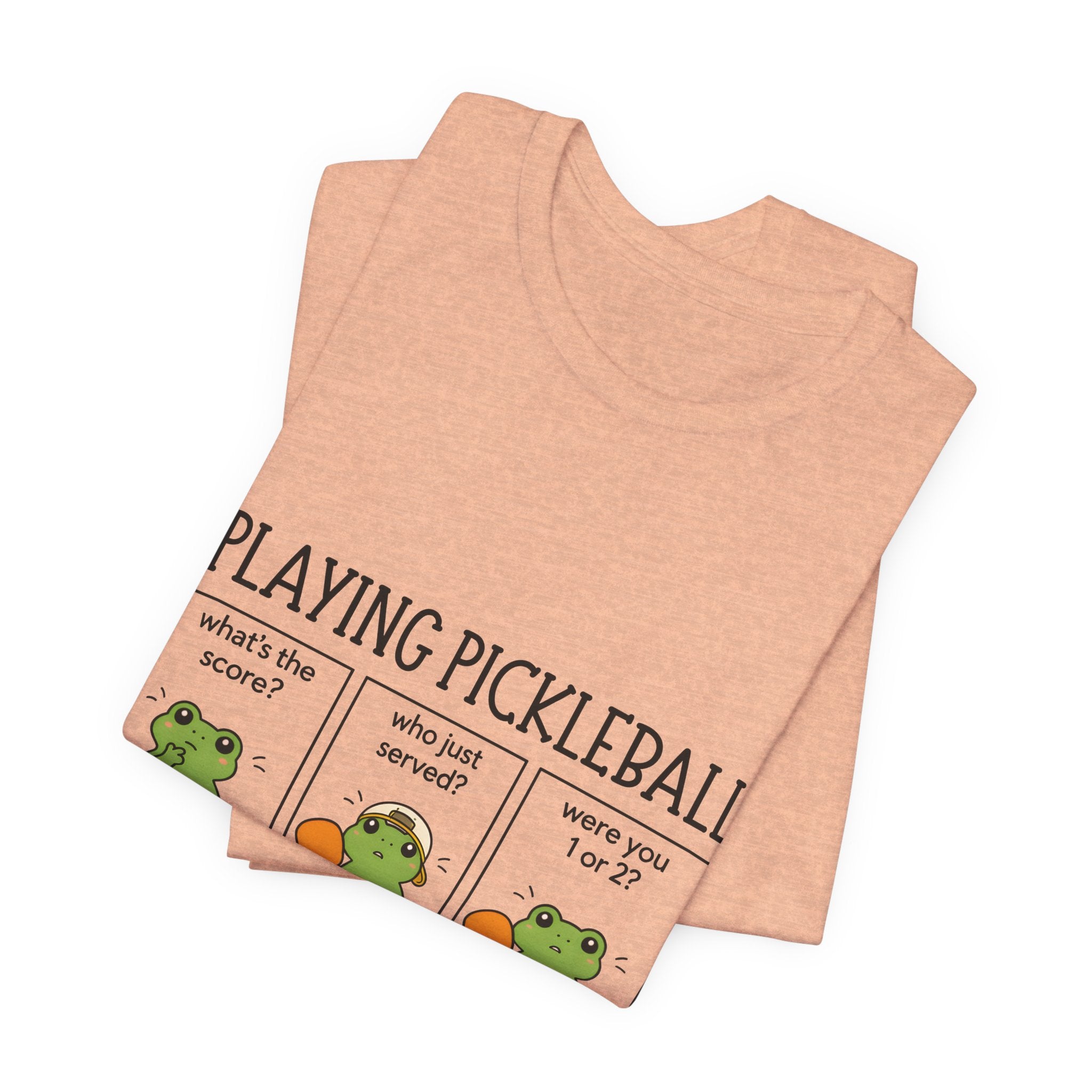 Pickleball T‑Shirt – Funny Frog Comic 'Playing Pickleball Improves Memory'