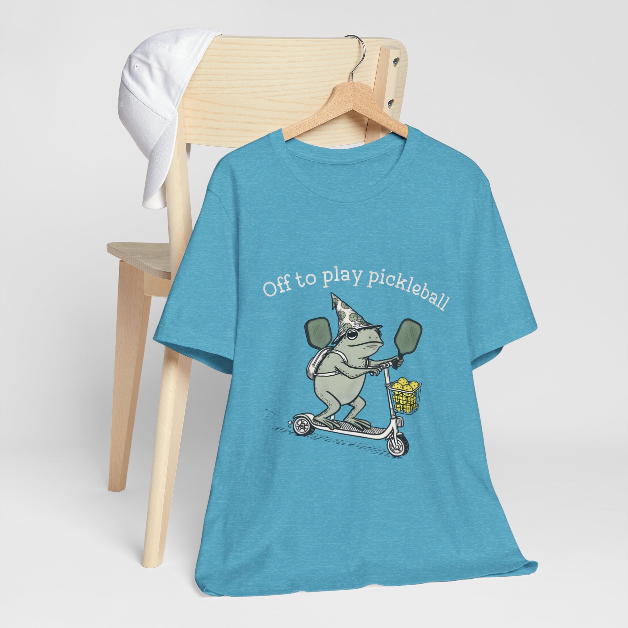 Pickleball Scooter T‑Shirt — "Off to Play Pickleball" Funny Player Tee
