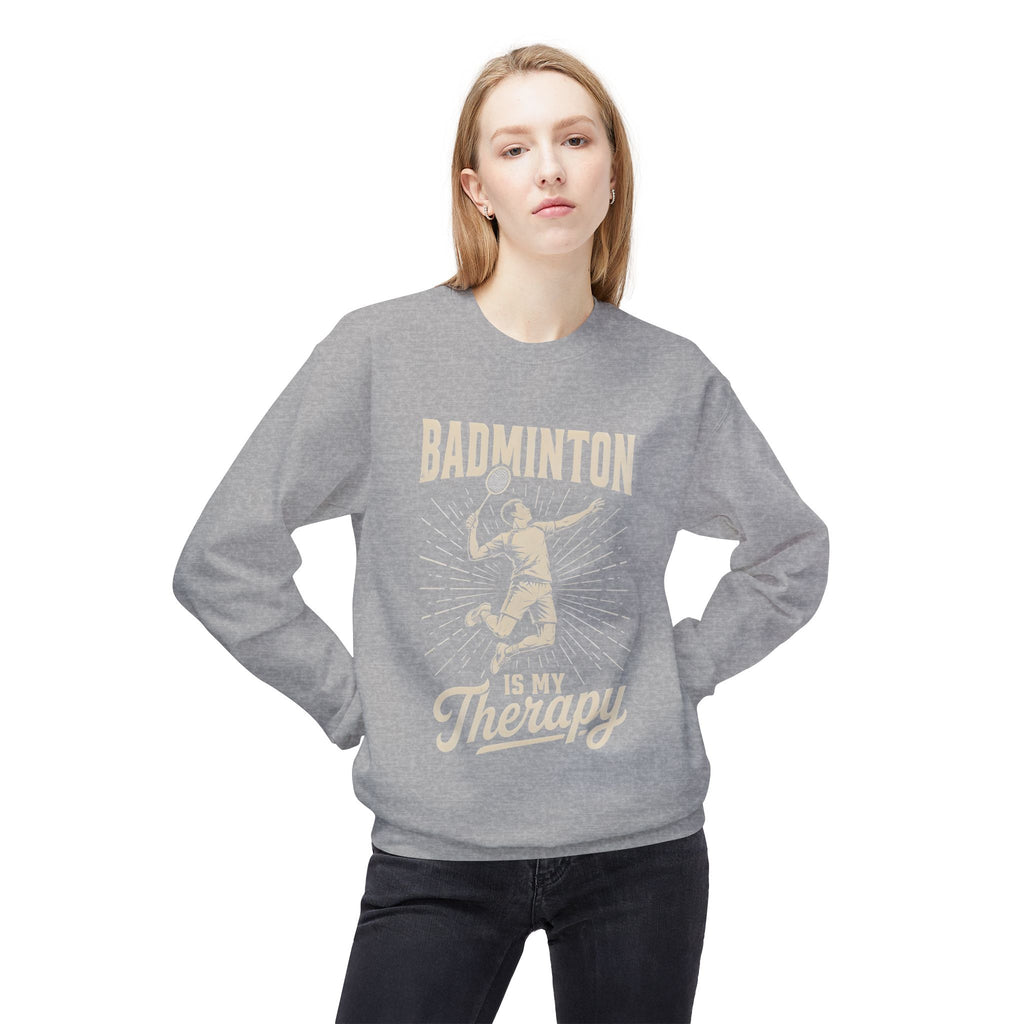 Badminton Is My Therapy Crewneck Sweatshirt