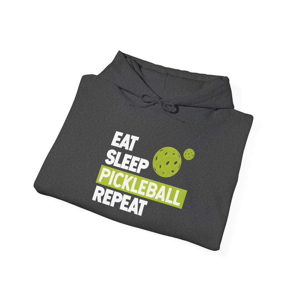 Pickleball Hoodie - "Eat Sleep Pickleball Repeat" Pullover for Players & Fans