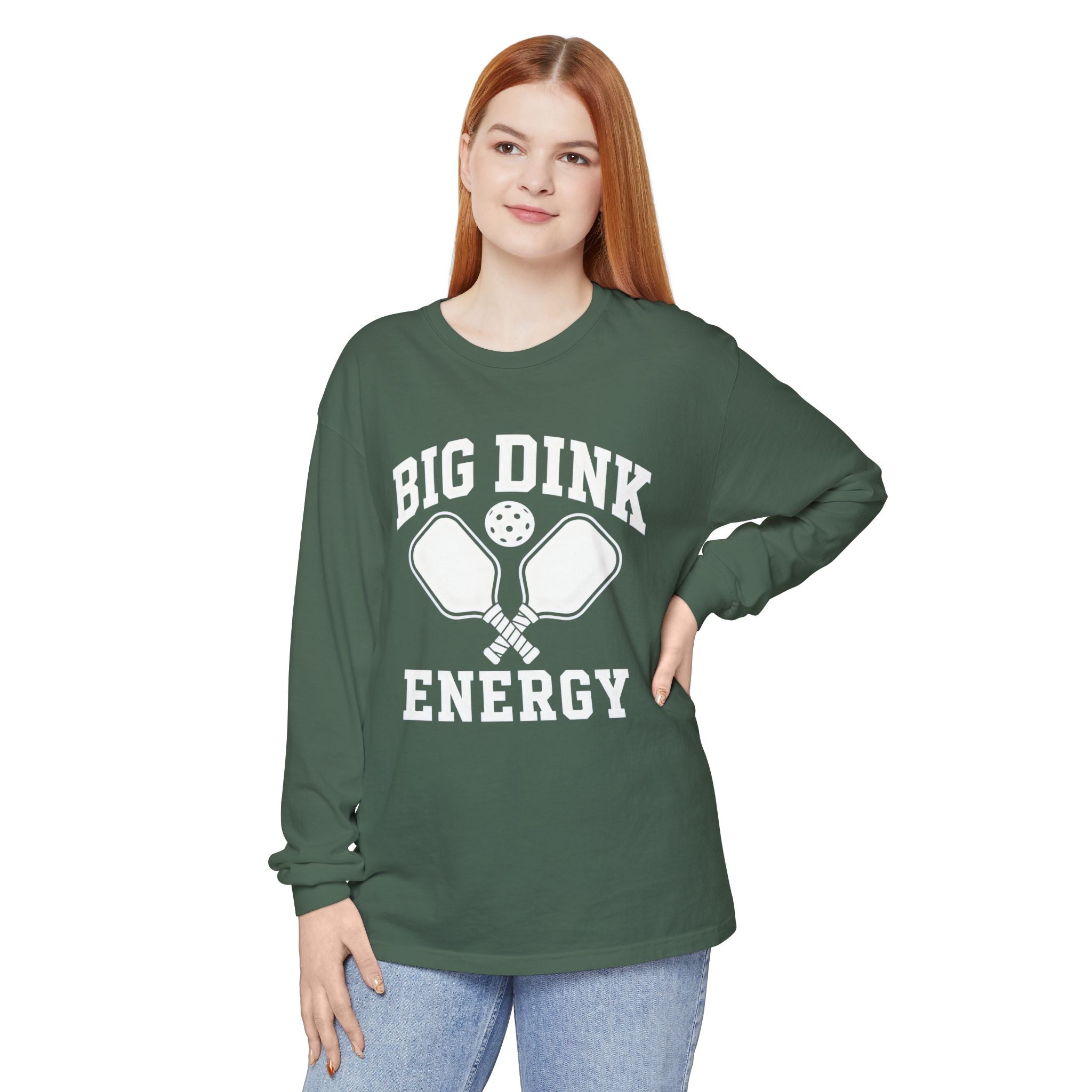 Big Dink Energy Long Sleeve Tee — Pickleball Paddle Graphic