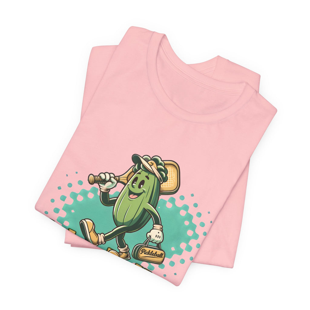 Pickleballer Graphic Tee — Retro Pickle Character Pickleball T‑Shirt