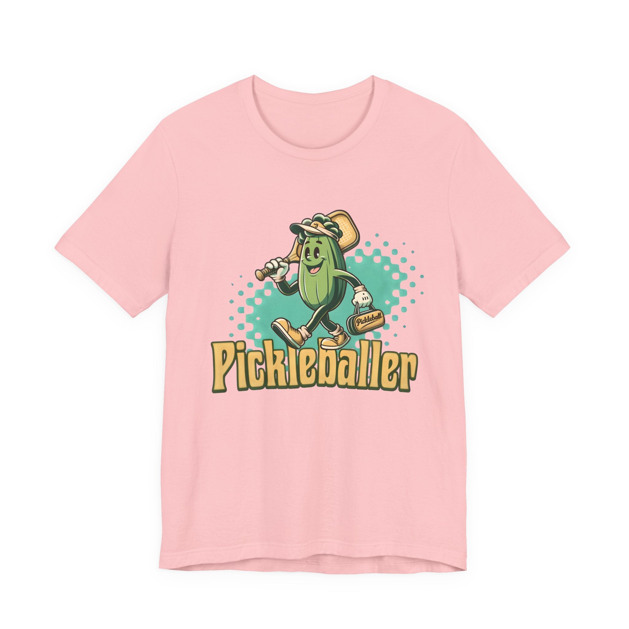 Pickleballer Graphic Tee — Retro Pickle Character Pickleball T‑Shirt